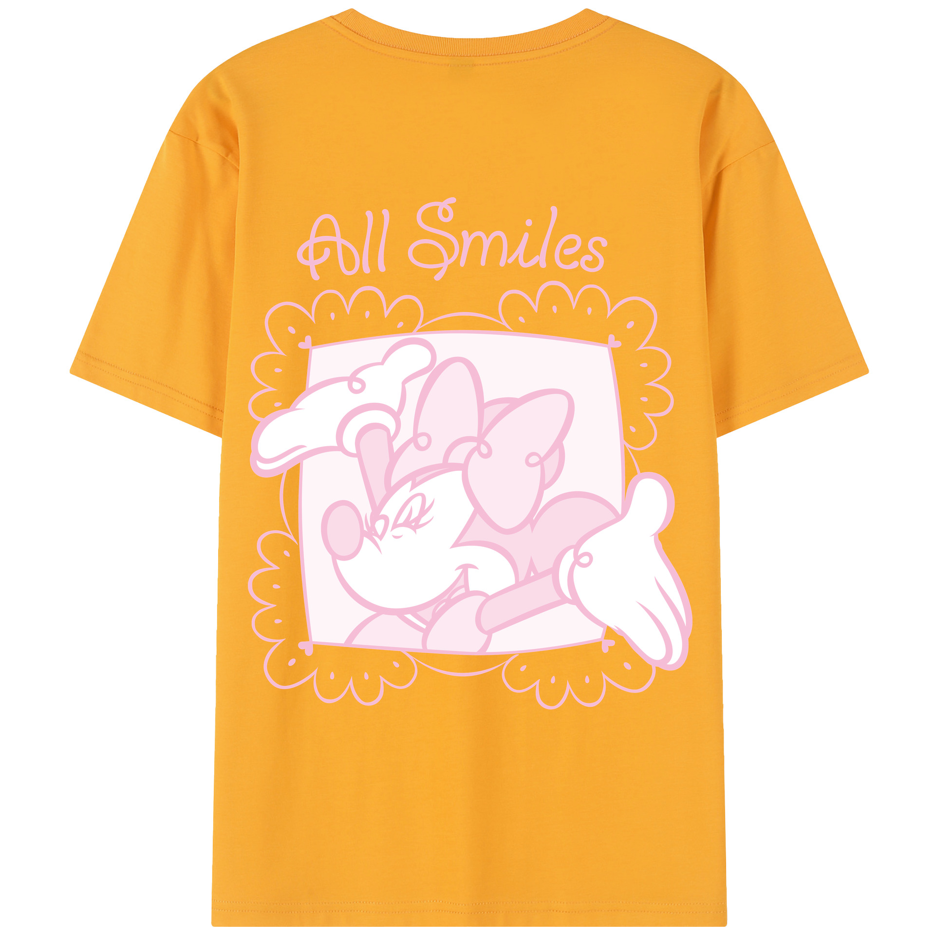 （画像用） ミッキーマウス Mickey Mouse レディース半袖Tシャツ(バックプリント)