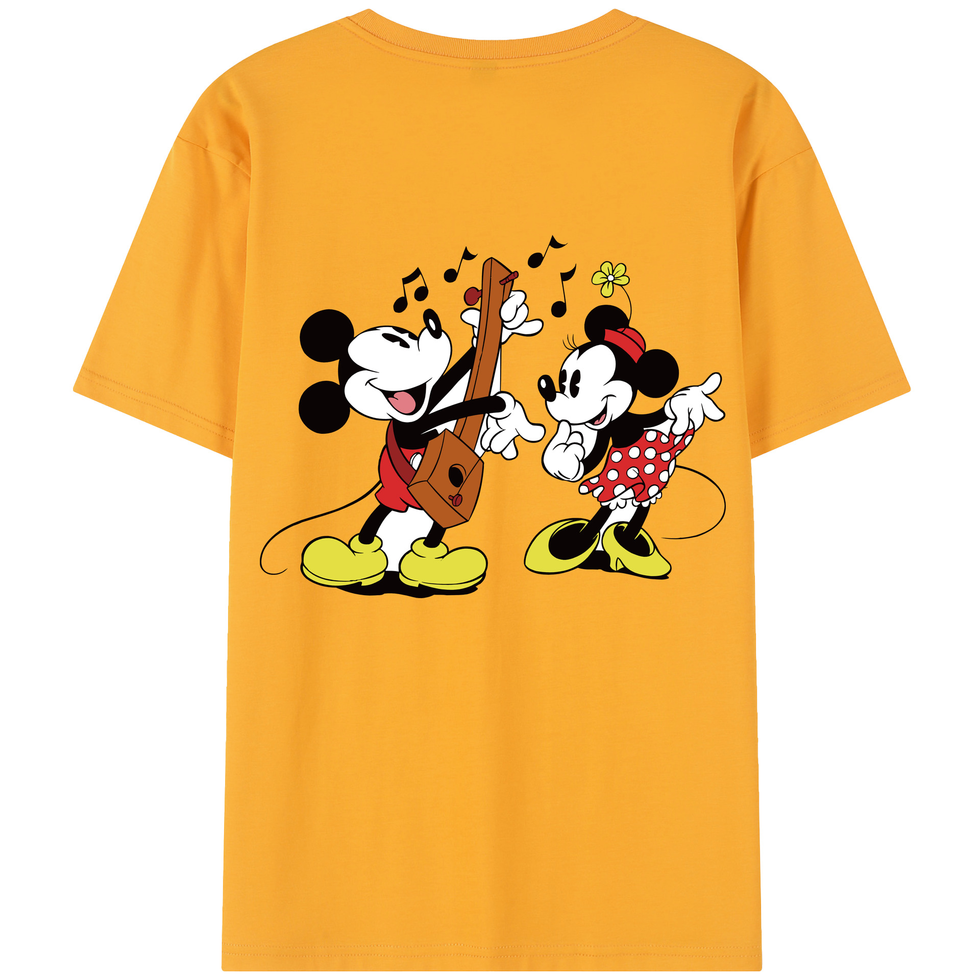 （画像用） ミッキーマウス Mickey Mouse レディース半袖Tシャツ(バックプリント)