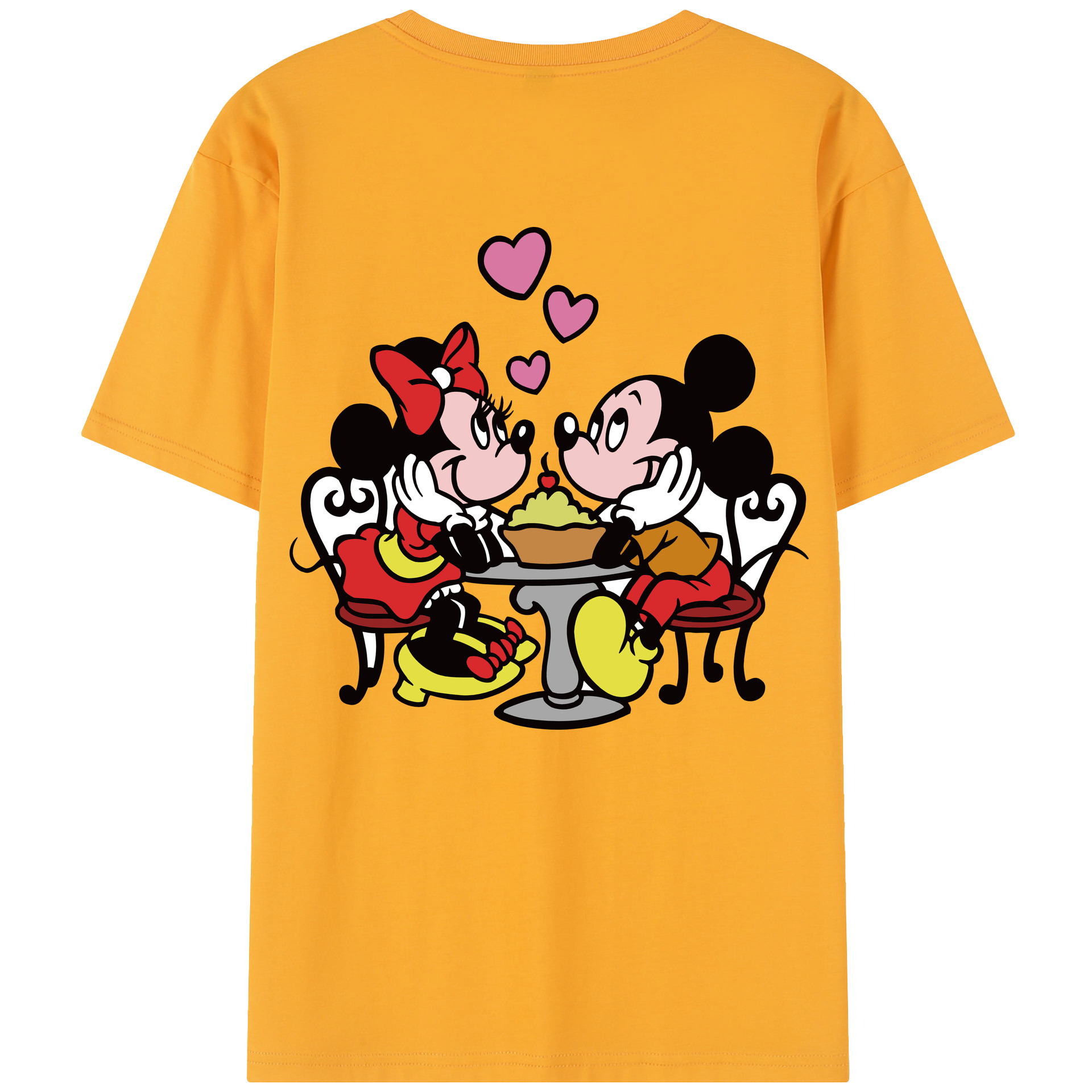 （画像用） ミッキーマウス Mickey Mouse レディース半袖Tシャツ(バックプリント)