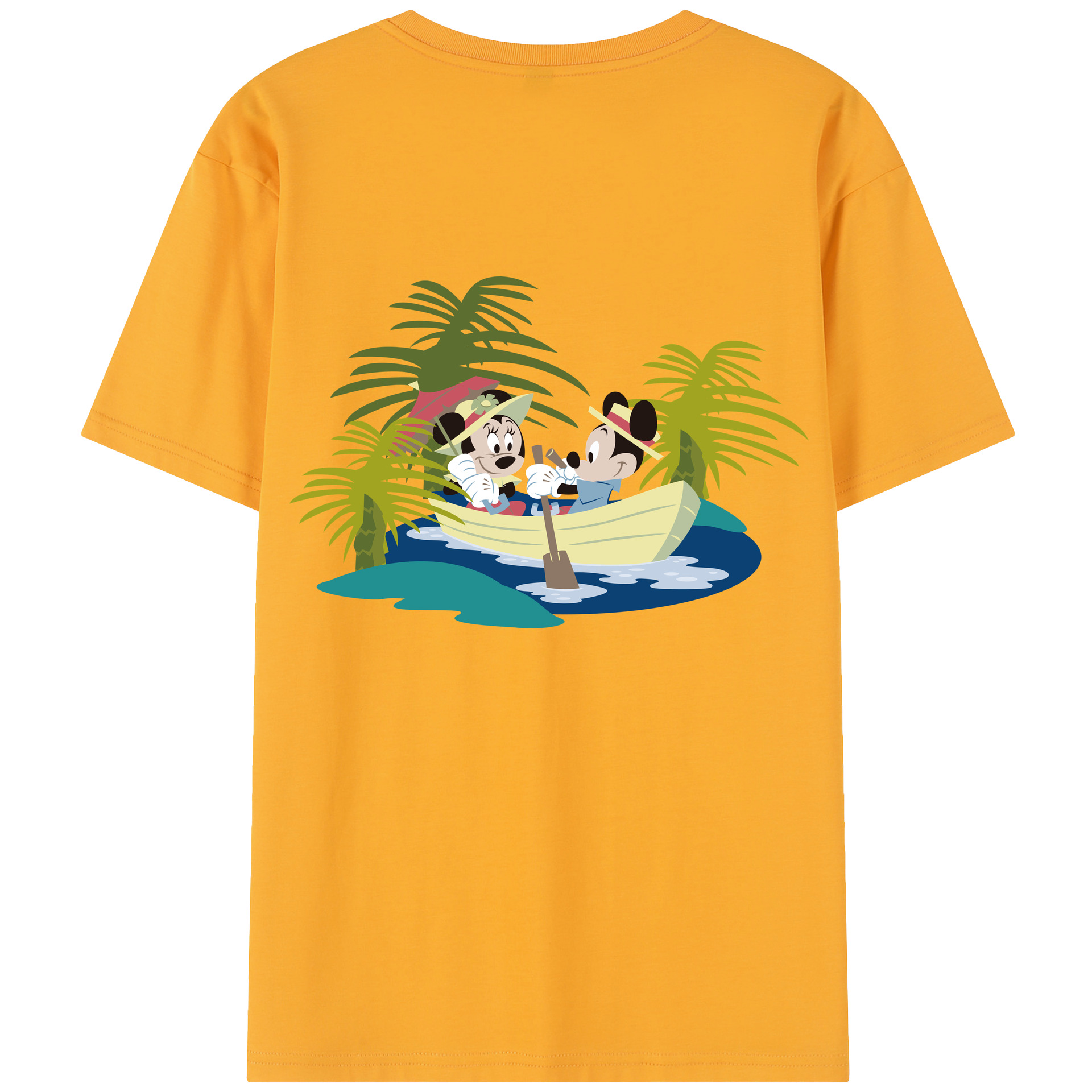 （画像用） ミッキーマウス Mickey Mouse レディース半袖Tシャツ(バックプリント)