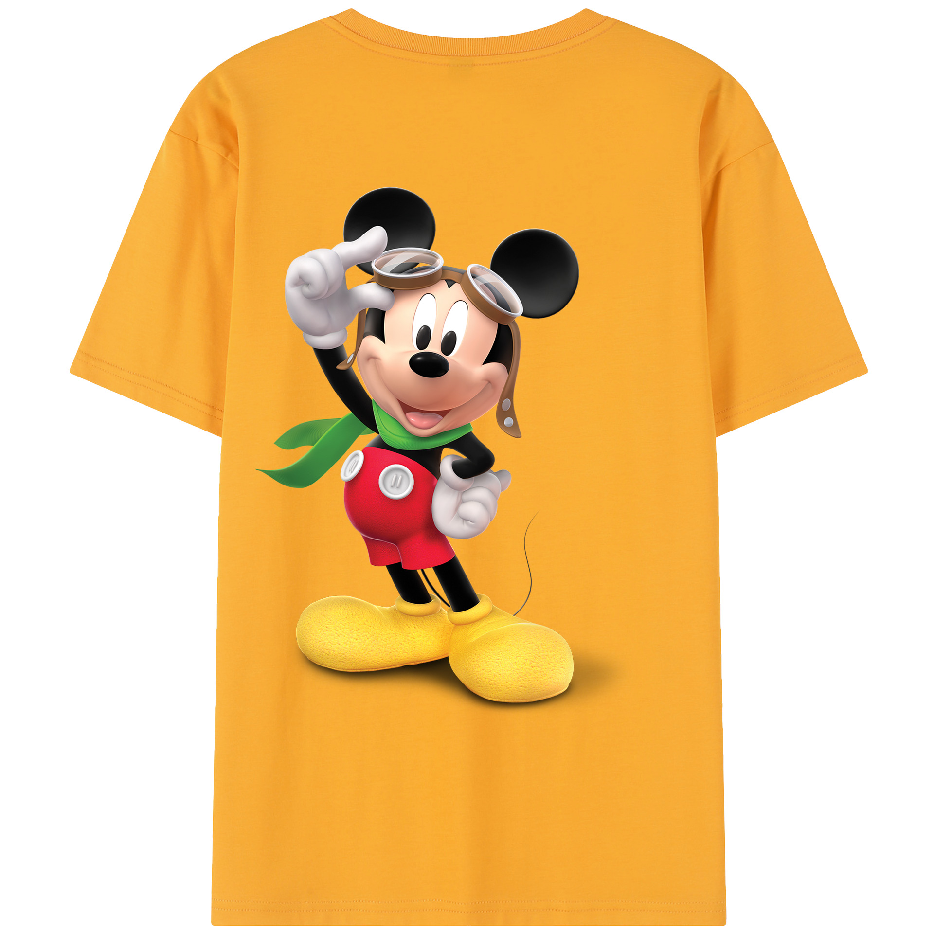 （画像用） ミッキーマウス Mickey Mouse レディース半袖Tシャツ(バックプリント)
