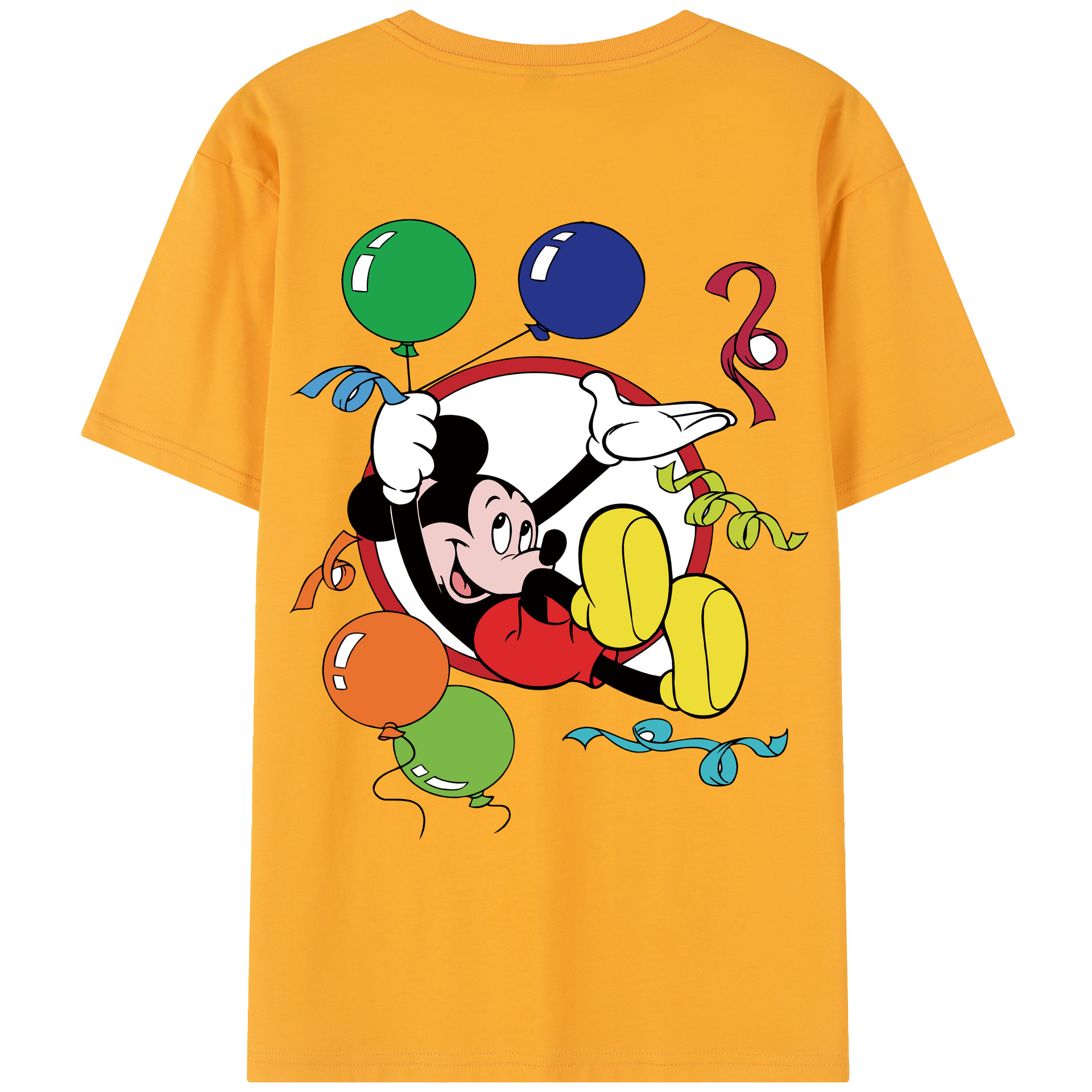 （画像用） ミッキーマウス Mickey Mouse レディース半袖Tシャツ(バックプリント)