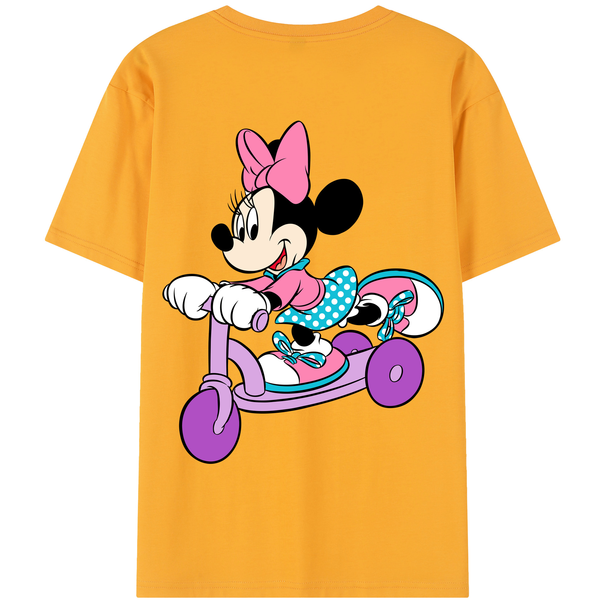 （画像用） ミッキーマウス Mickey Mouse レディース半袖Tシャツ(バックプリント)