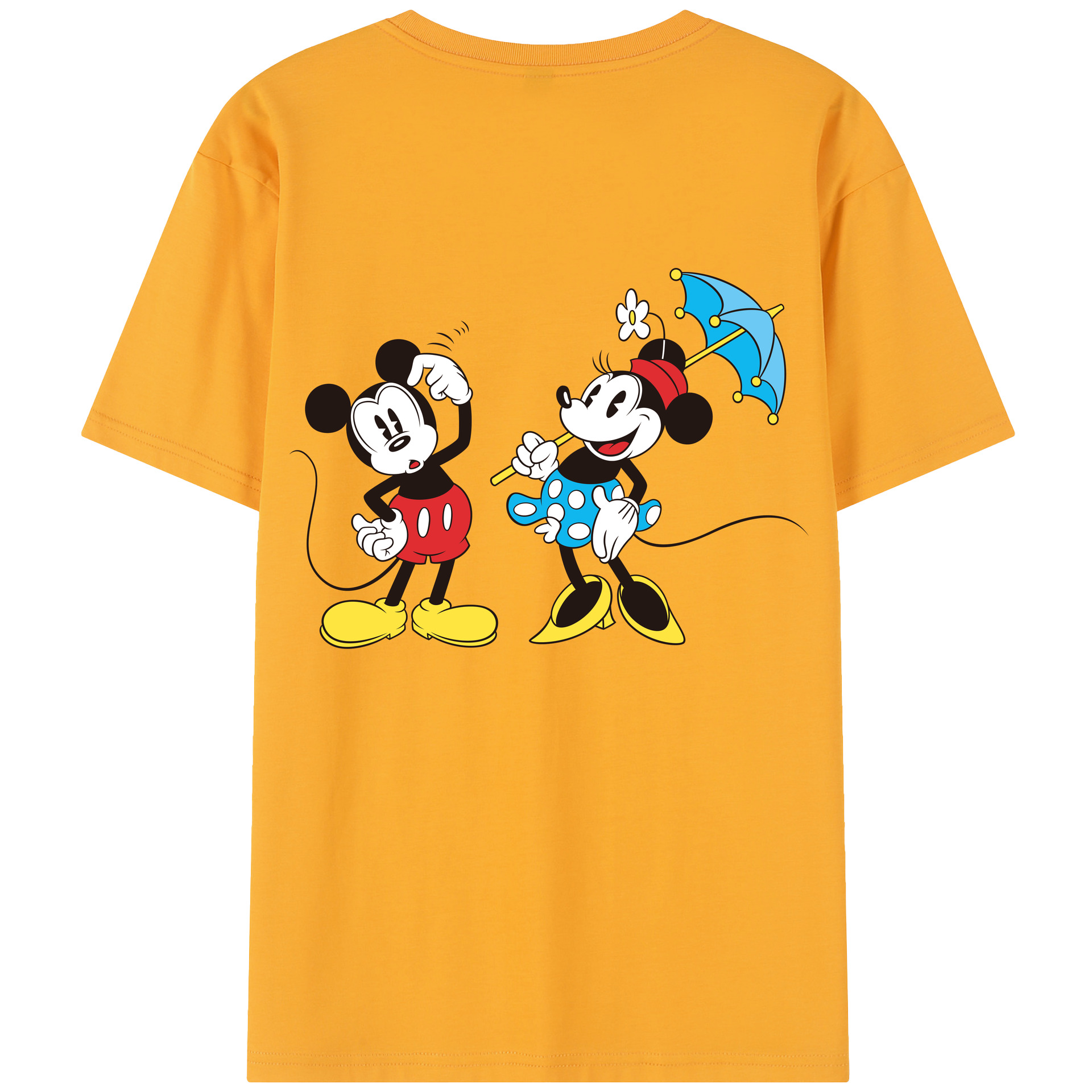 （画像用） ミッキーマウス Mickey Mouse レディース半袖Tシャツ(バックプリント)