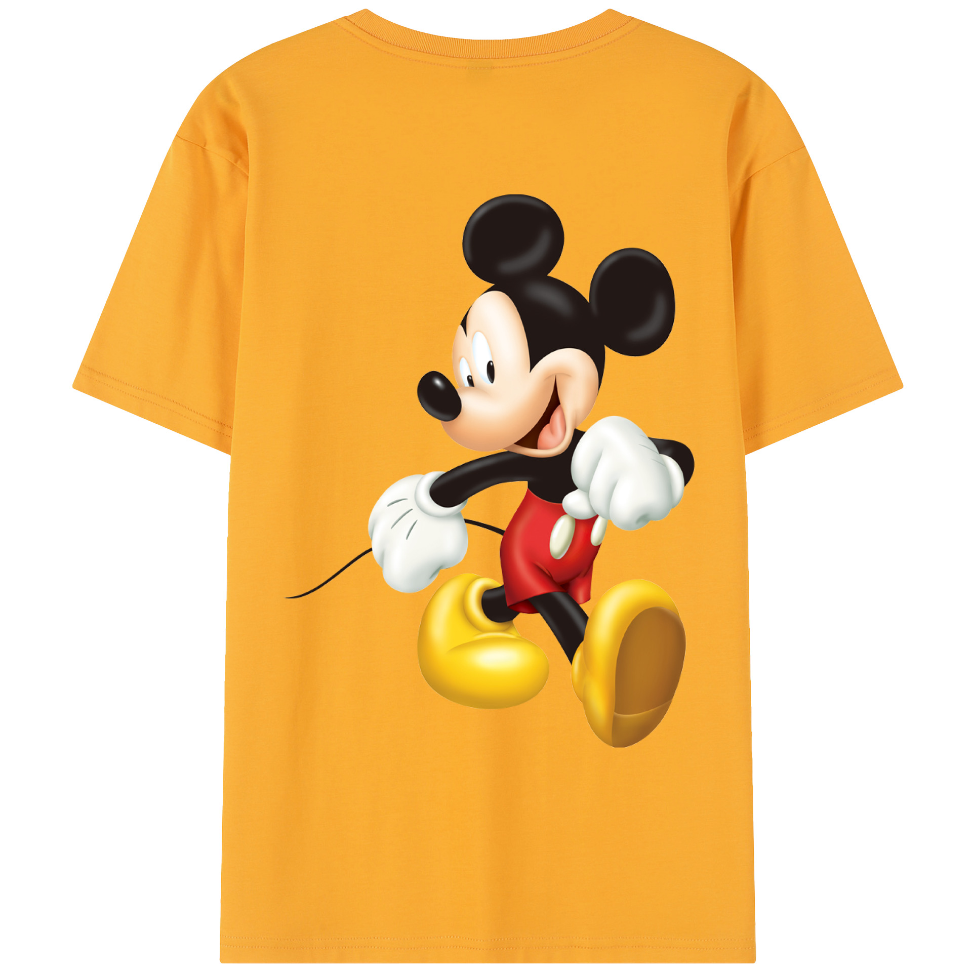 （画像用） ミッキーマウス Mickey Mouse レディース半袖Tシャツ(バックプリント)