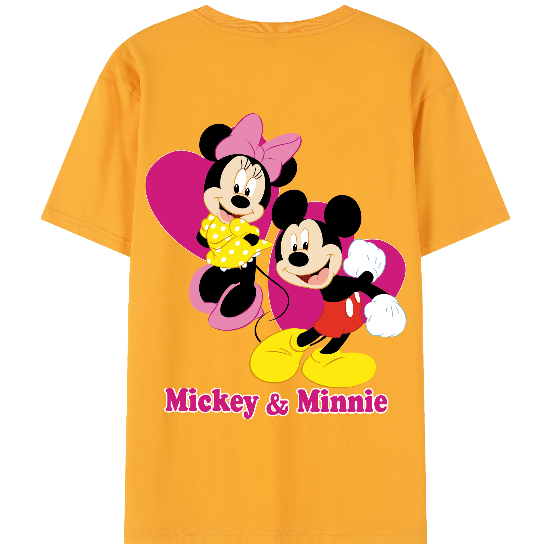 （画像用） ミッキーマウス Mickey Mouse レディース半袖Tシャツ(バックプリント)