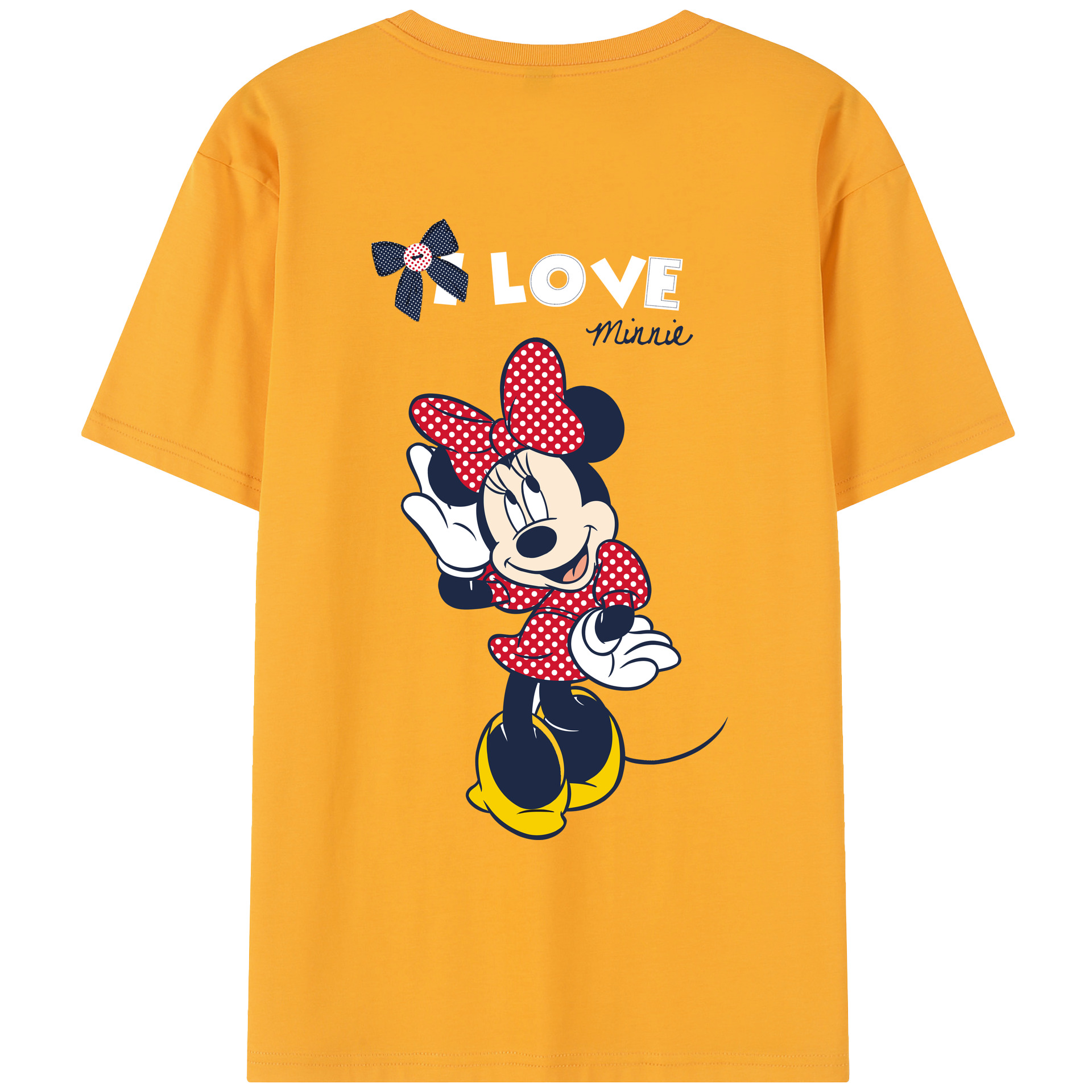 （画像用） ミッキーマウス Mickey Mouse レディース半袖Tシャツ(バックプリント)