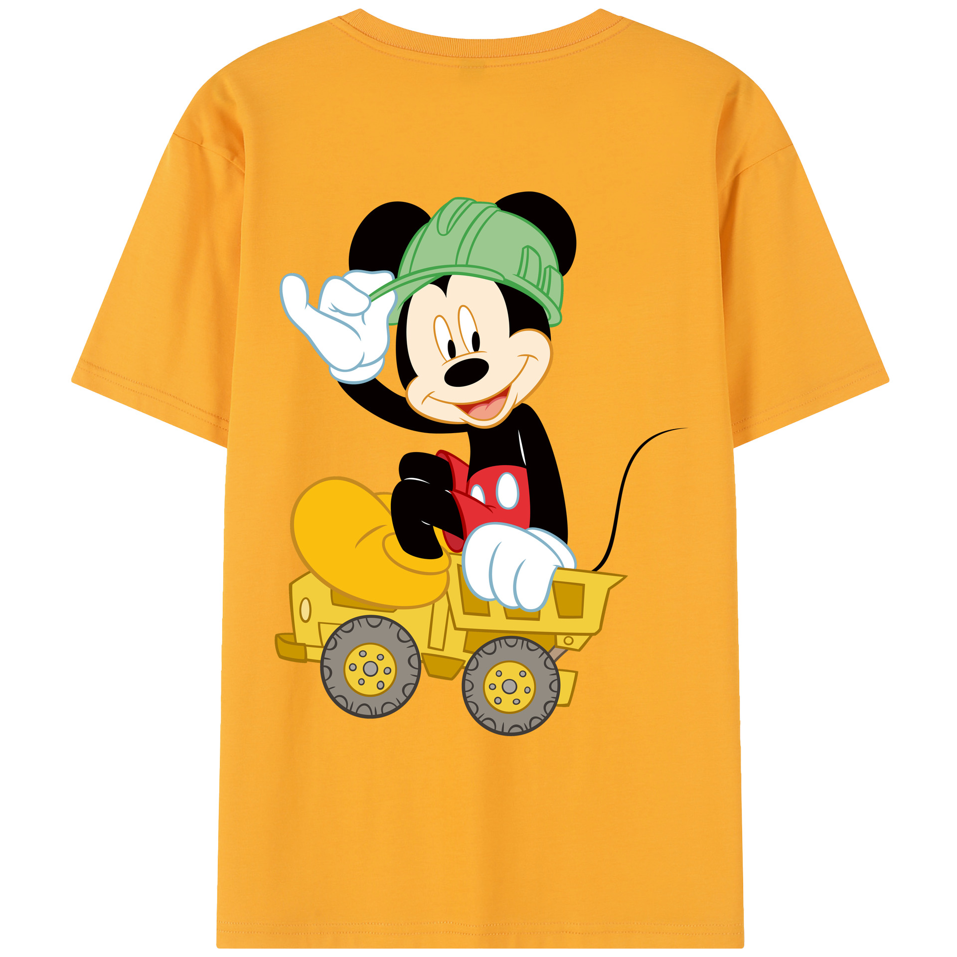 （画像用） ミッキーマウス Mickey Mouse レディース半袖Tシャツ(バックプリント)
