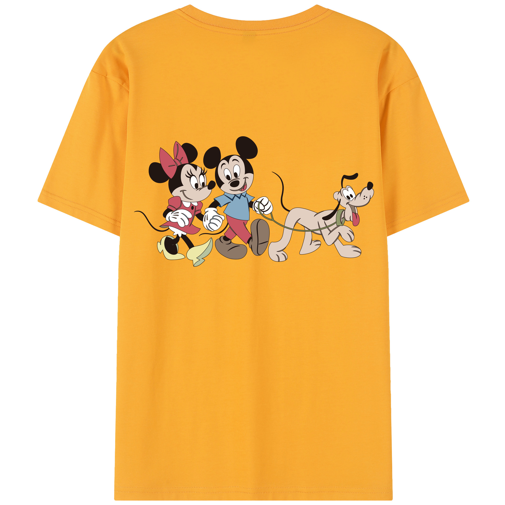 （画像用） ミッキーマウス Mickey Mouse レディース半袖Tシャツ(バックプリント)
