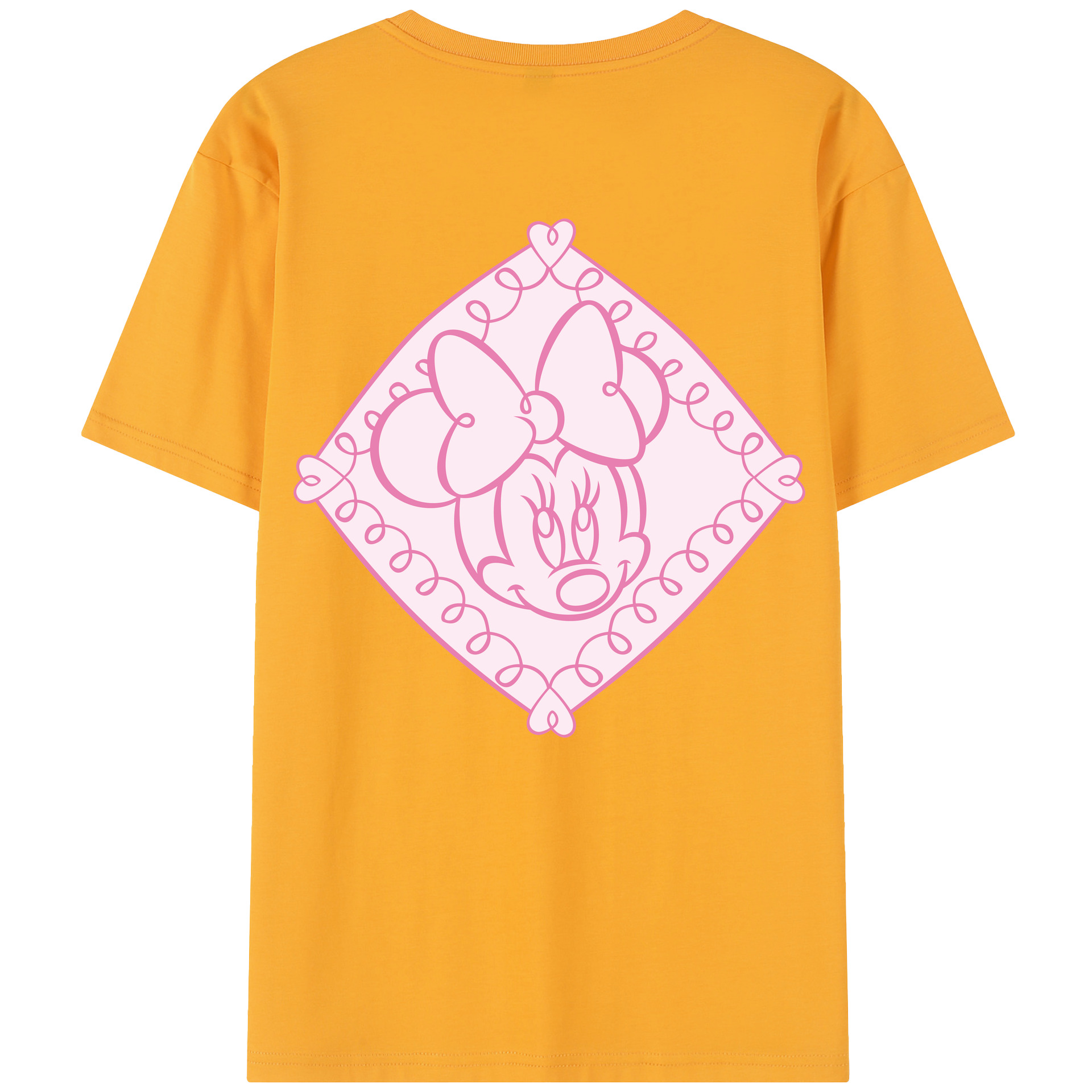 （画像用） ミッキーマウス Mickey Mouse レディース半袖Tシャツ(バックプリント)