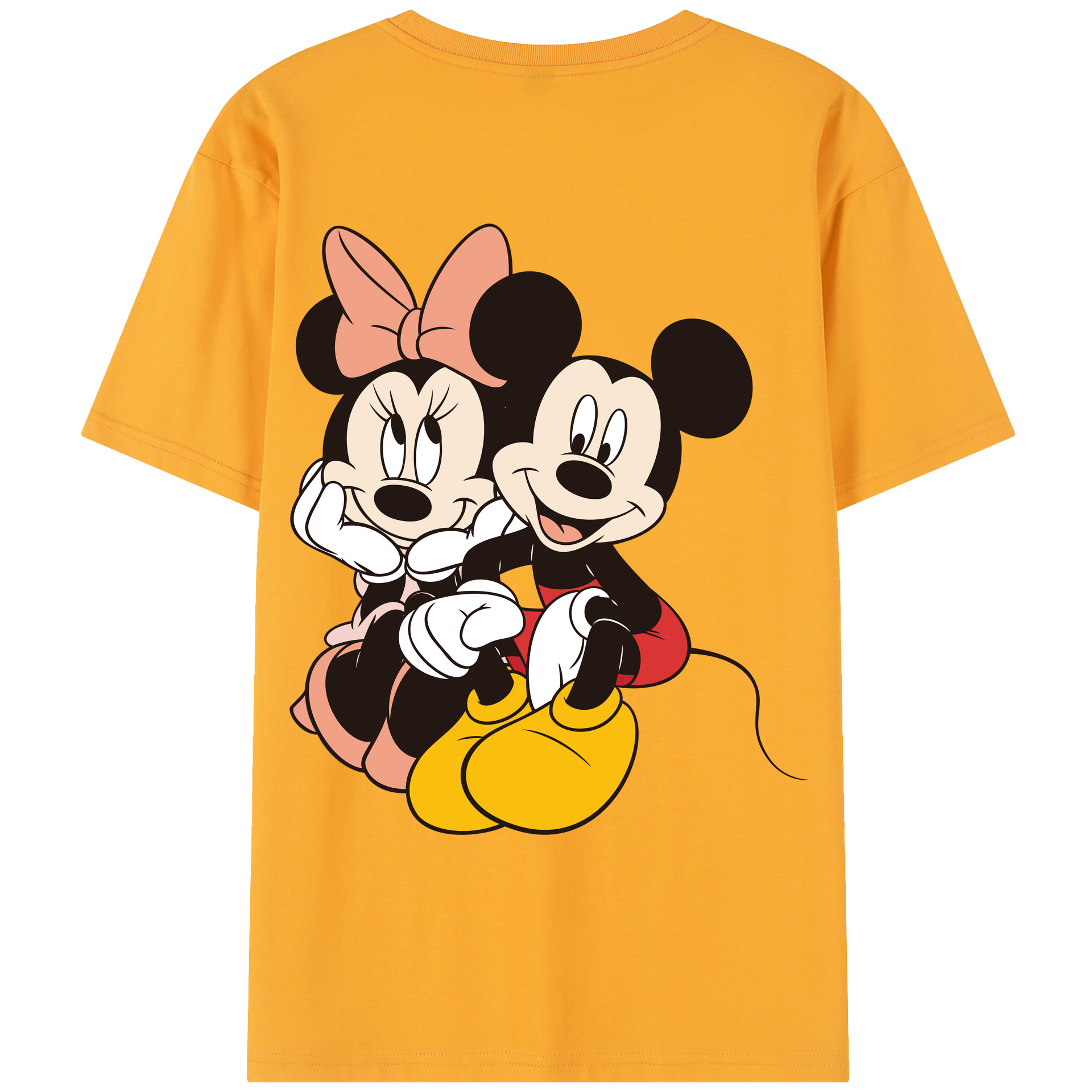 （画像用） ミッキーマウス Mickey Mouse レディース半袖Tシャツ(バックプリント)