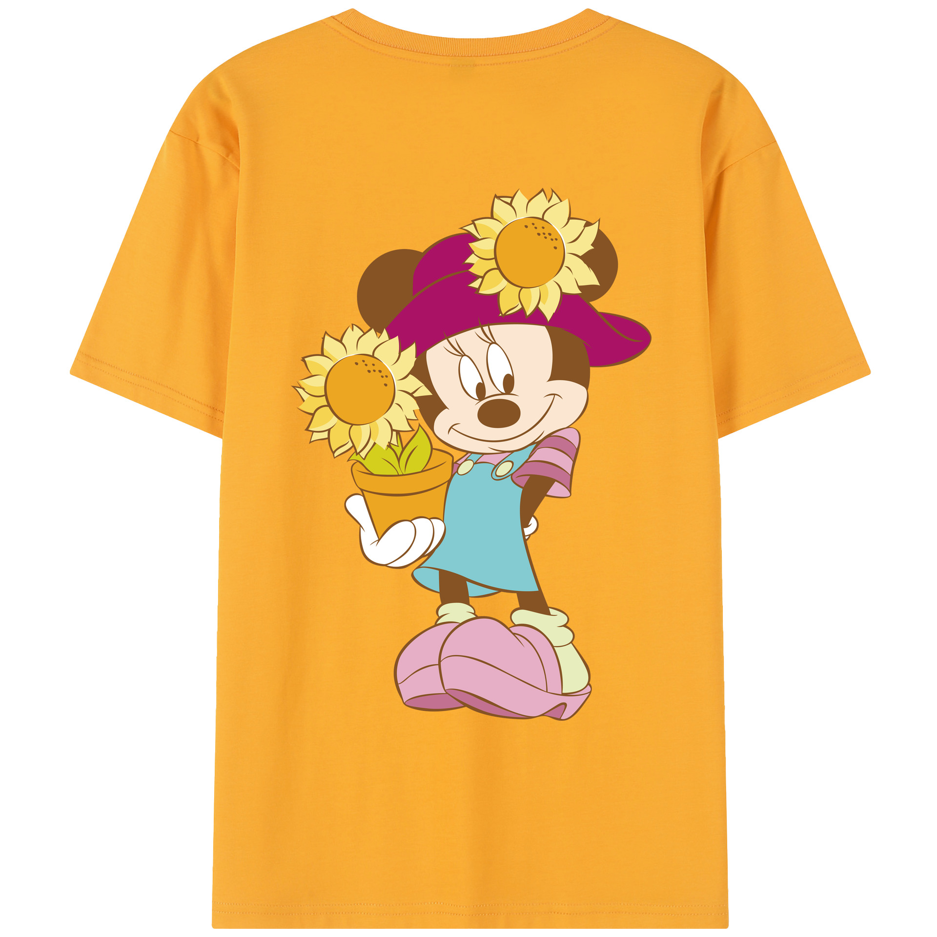 （画像用） ミッキーマウス Mickey Mouse レディース半袖Tシャツ(バックプリント)