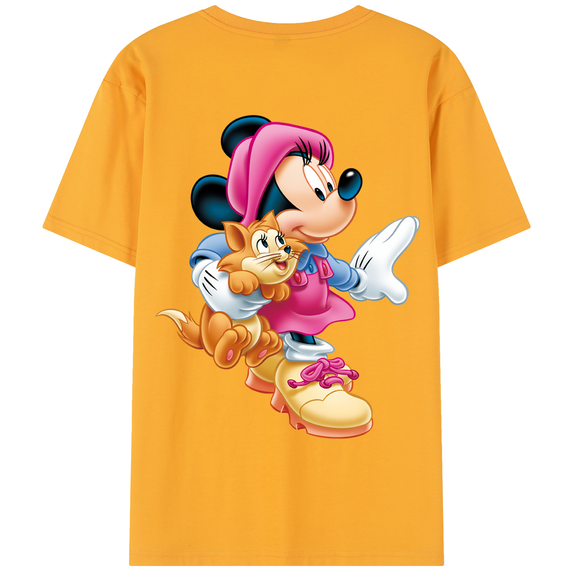 （画像用） ミッキーマウス Mickey Mouse レディース半袖Tシャツ(バックプリント)