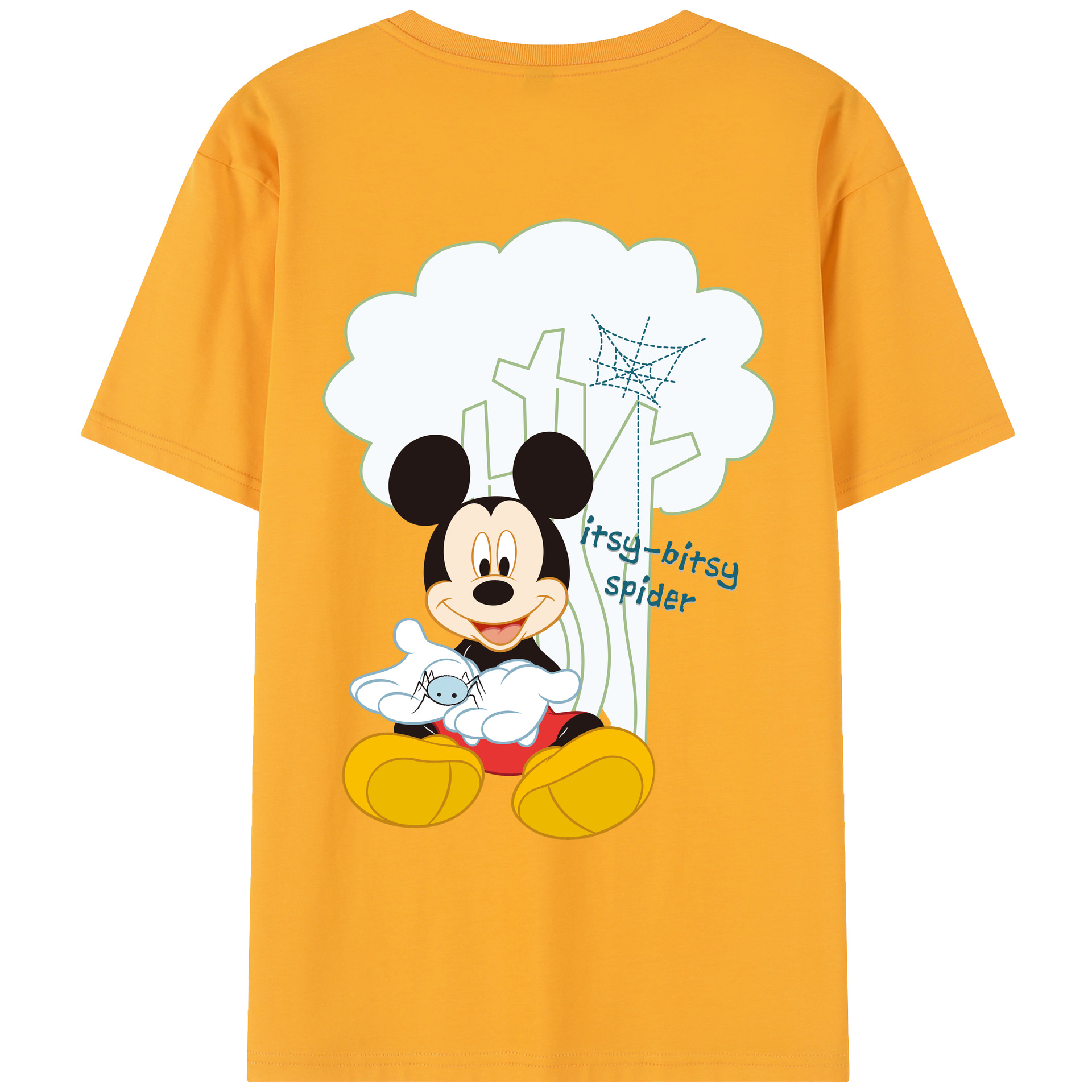 （画像用） ミッキーマウス Mickey Mouse レディース半袖Tシャツ(バックプリント)