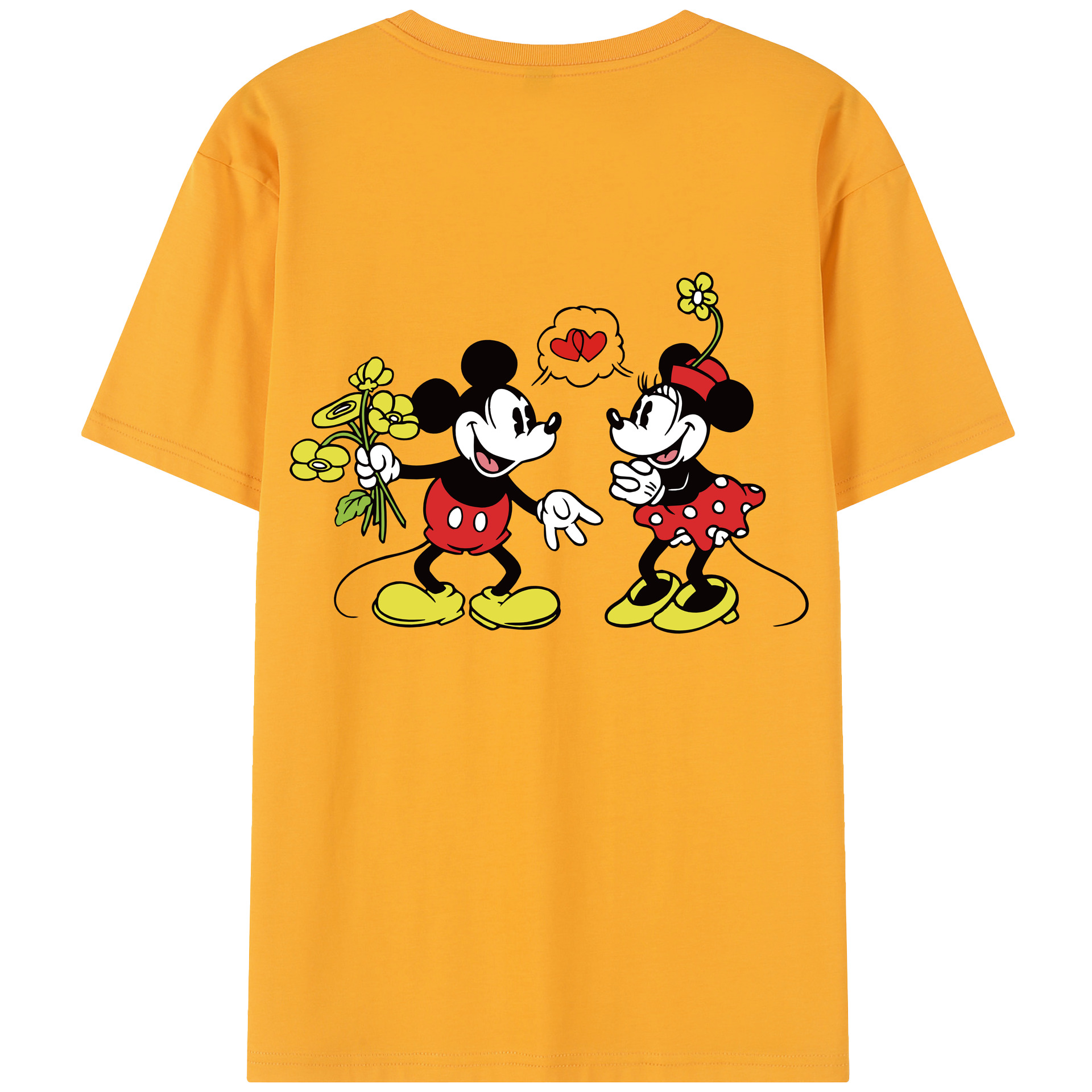 （画像用） ミッキーマウス Mickey Mouse レディース半袖Tシャツ(バックプリント)