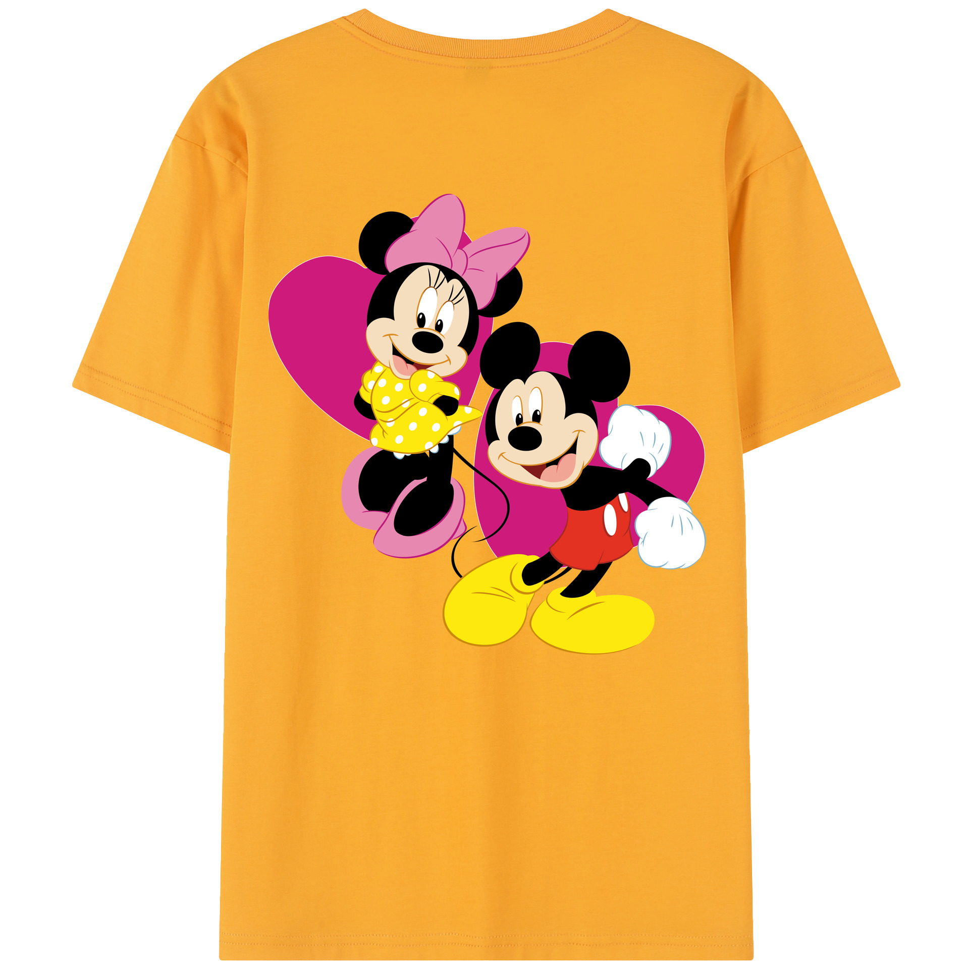 （画像用） ミッキーマウス Mickey Mouse レディース半袖Tシャツ(バックプリント)