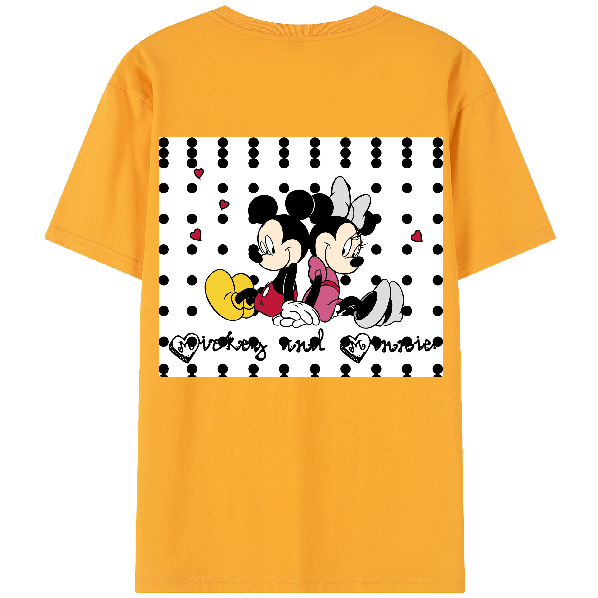 （画像用） ミッキーマウス Mickey Mouse レディース半袖Tシャツ(バックプリント)