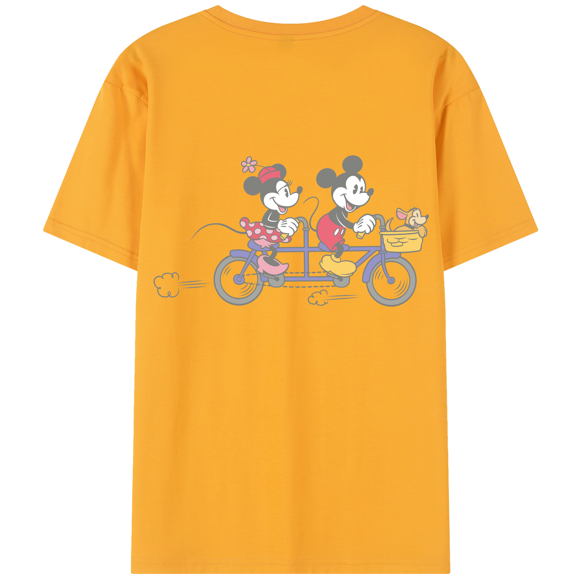 （画像用） ミッキーマウス Mickey Mouse レディース半袖Tシャツ(バックプリント)