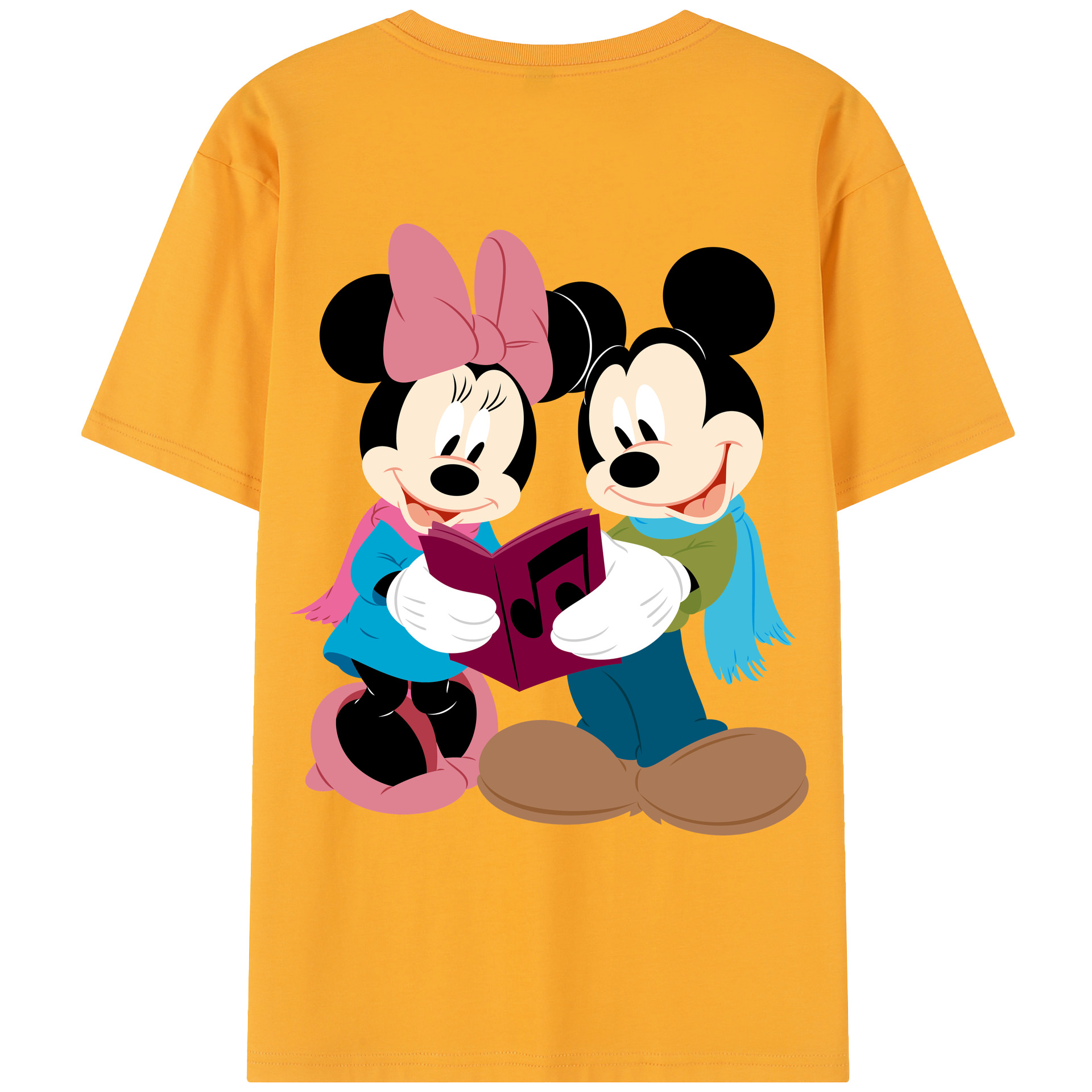 （画像用） ミッキーマウス Mickey Mouse レディース半袖Tシャツ(バックプリント)