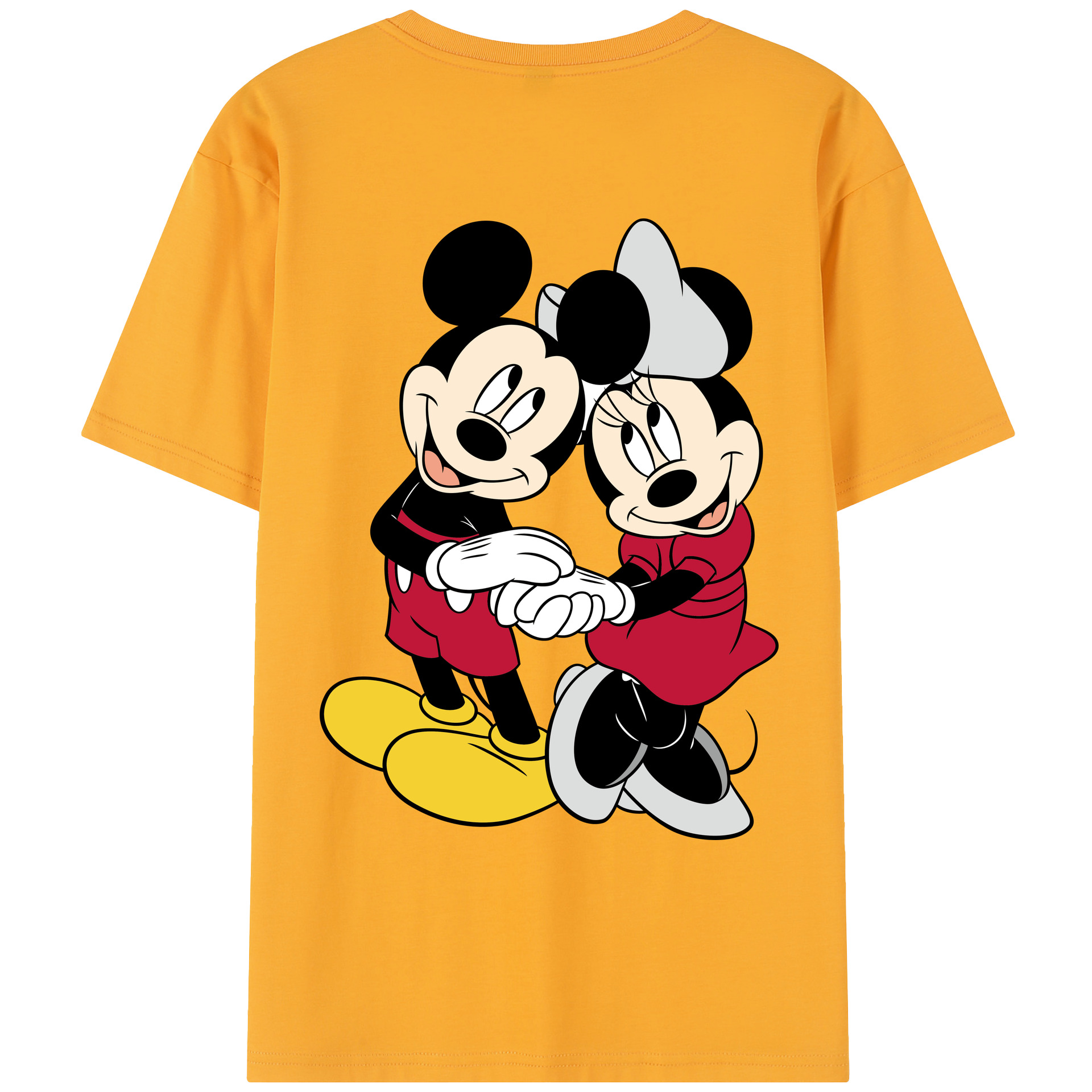 （画像用） ミッキーマウス Mickey Mouse レディース半袖Tシャツ(バックプリント)
