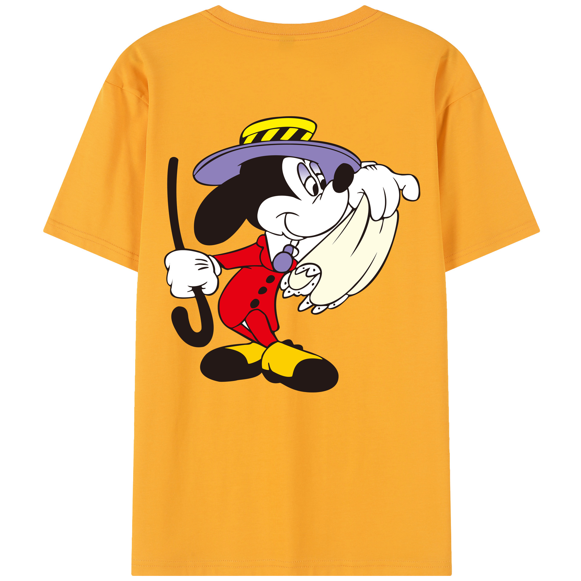 （画像用） ミッキーマウス Mickey Mouse レディース半袖Tシャツ(バックプリント)