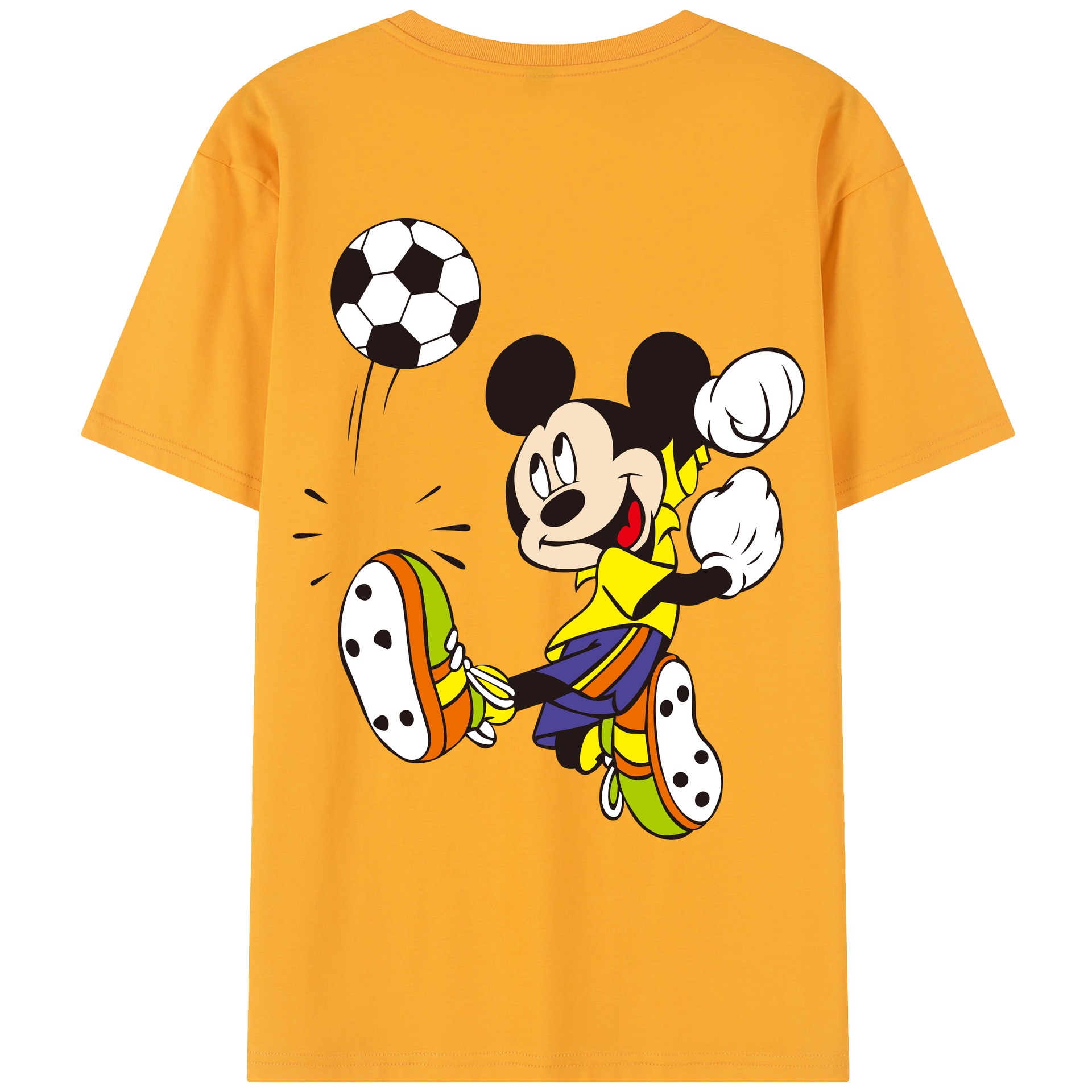 （画像用） ミッキーマウス Mickey Mouse レディース半袖Tシャツ(バックプリント)