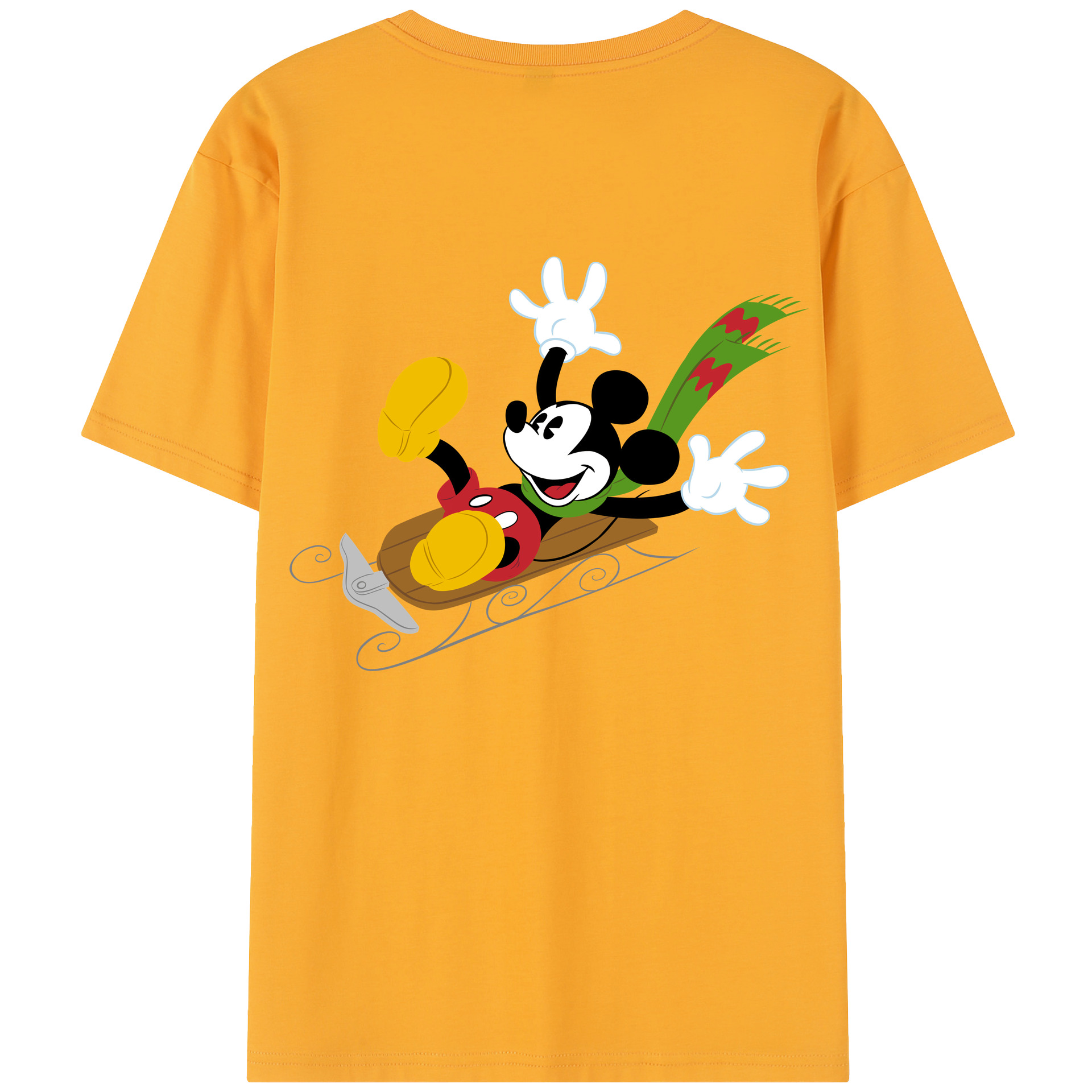 （画像用） ミッキーマウス Mickey Mouse レディース半袖Tシャツ(バックプリント)