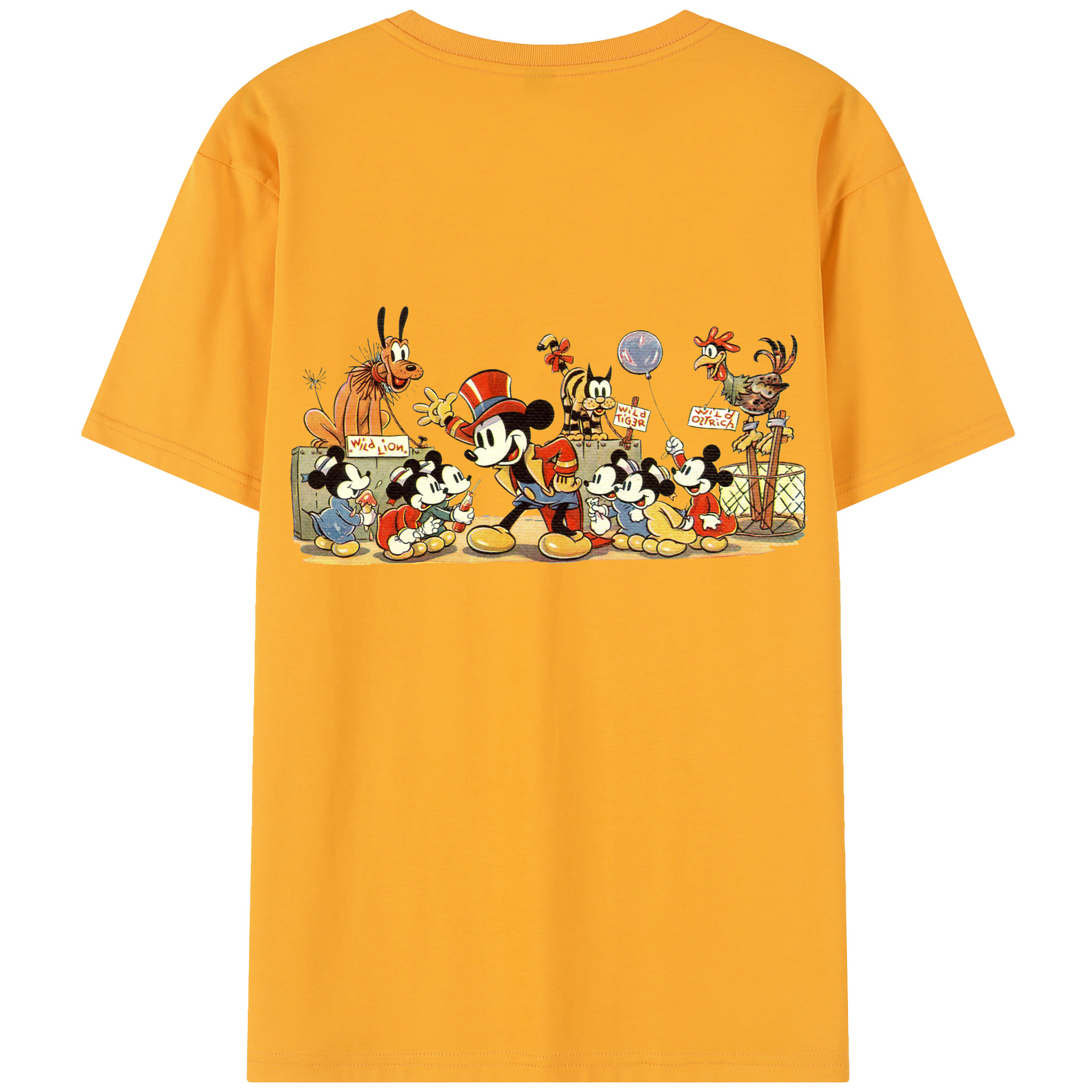 （画像用） ミッキーマウス Mickey Mouse レディース半袖Tシャツ(バックプリント)