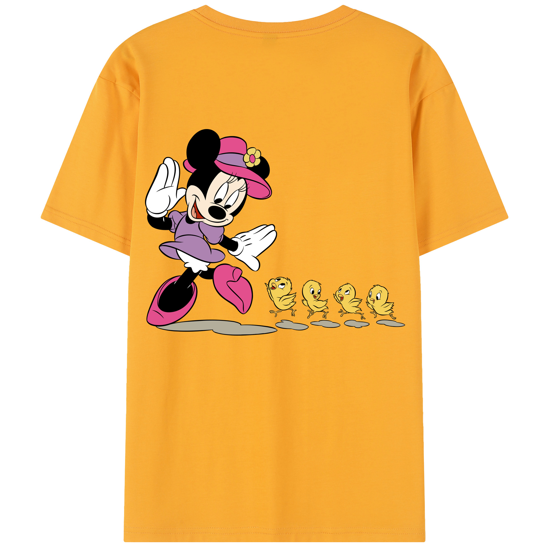 （画像用） ミッキーマウス Mickey Mouse レディース半袖Tシャツ(バックプリント)