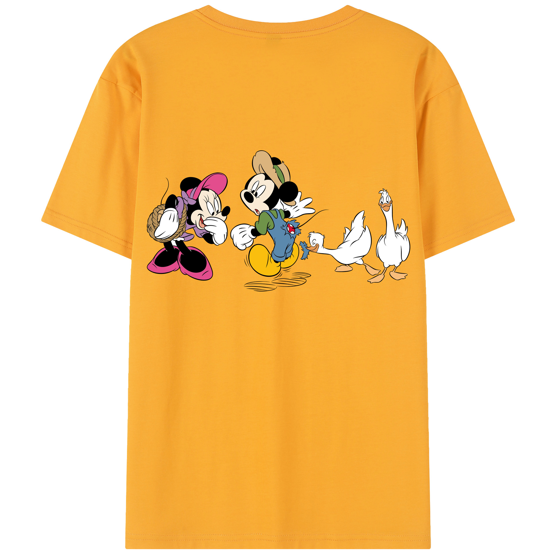 （画像用） ミッキーマウス Mickey Mouse レディース半袖Tシャツ(バックプリント)