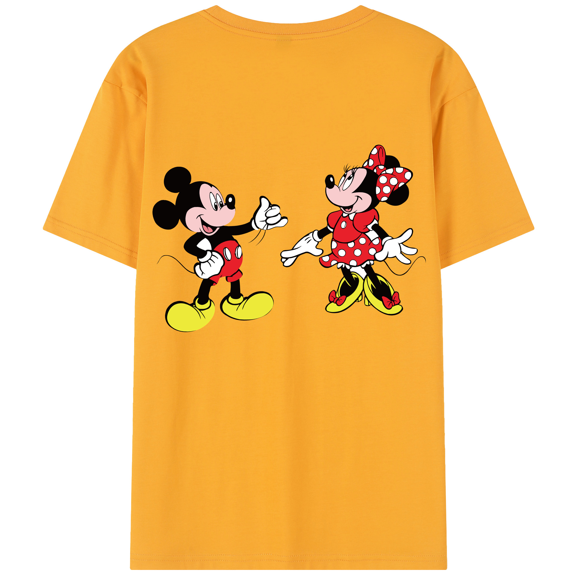 （画像用） ミッキーマウス Mickey Mouse レディース半袖Tシャツ(バックプリント)
