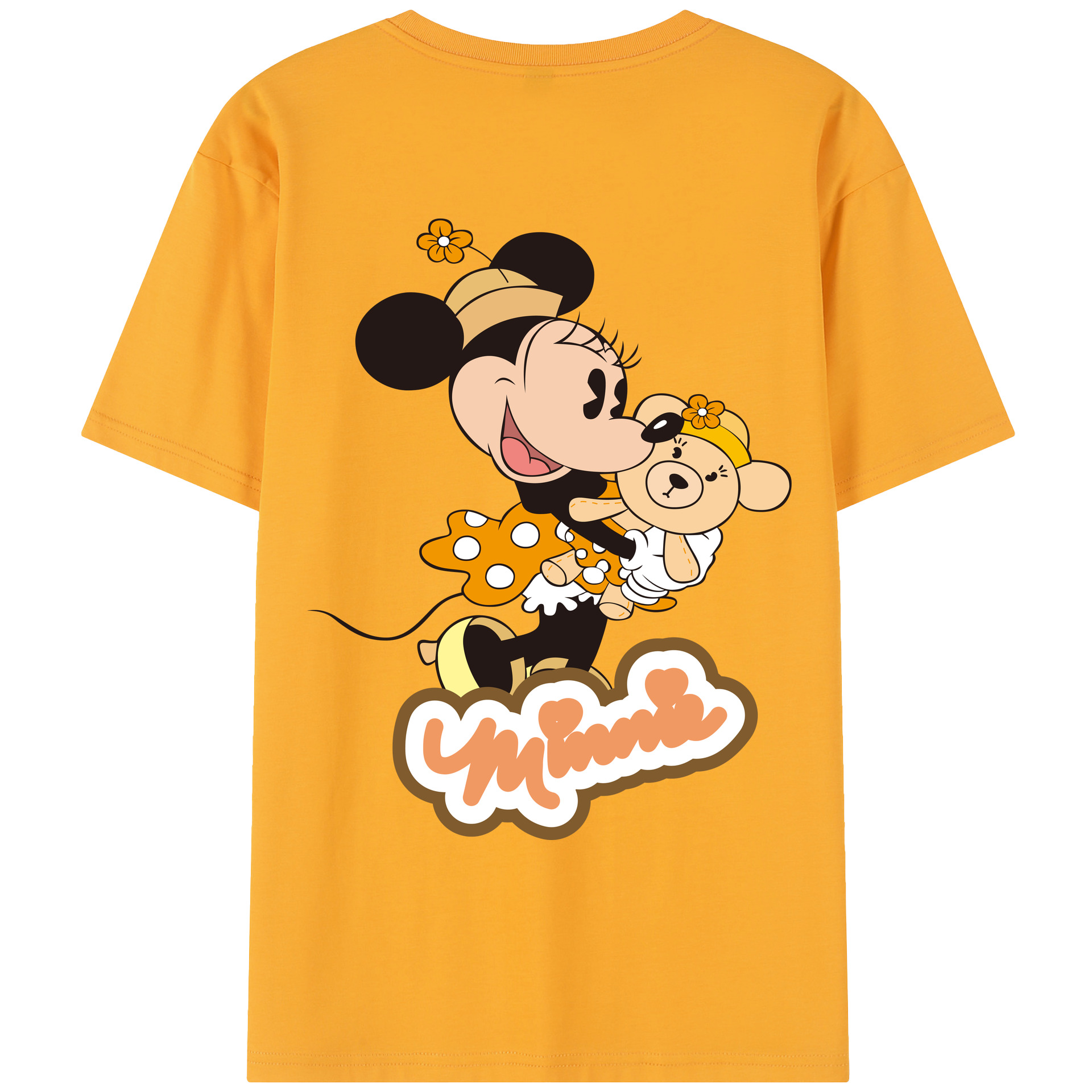 （画像用） ミッキーマウス Mickey Mouse レディース半袖Tシャツ(バックプリント)