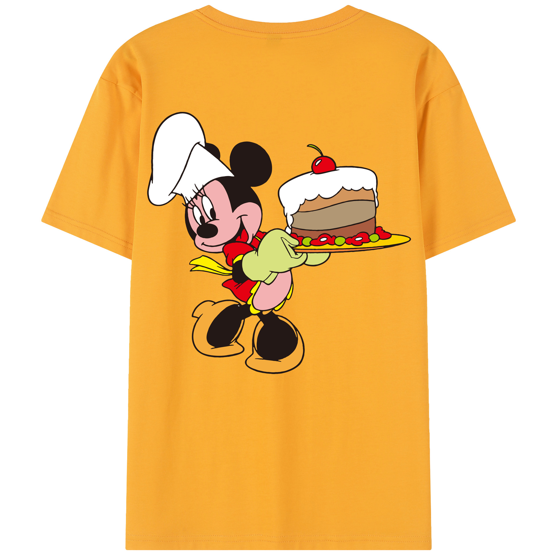 （画像用） ミッキーマウス Mickey Mouse レディース半袖Tシャツ(バックプリント)