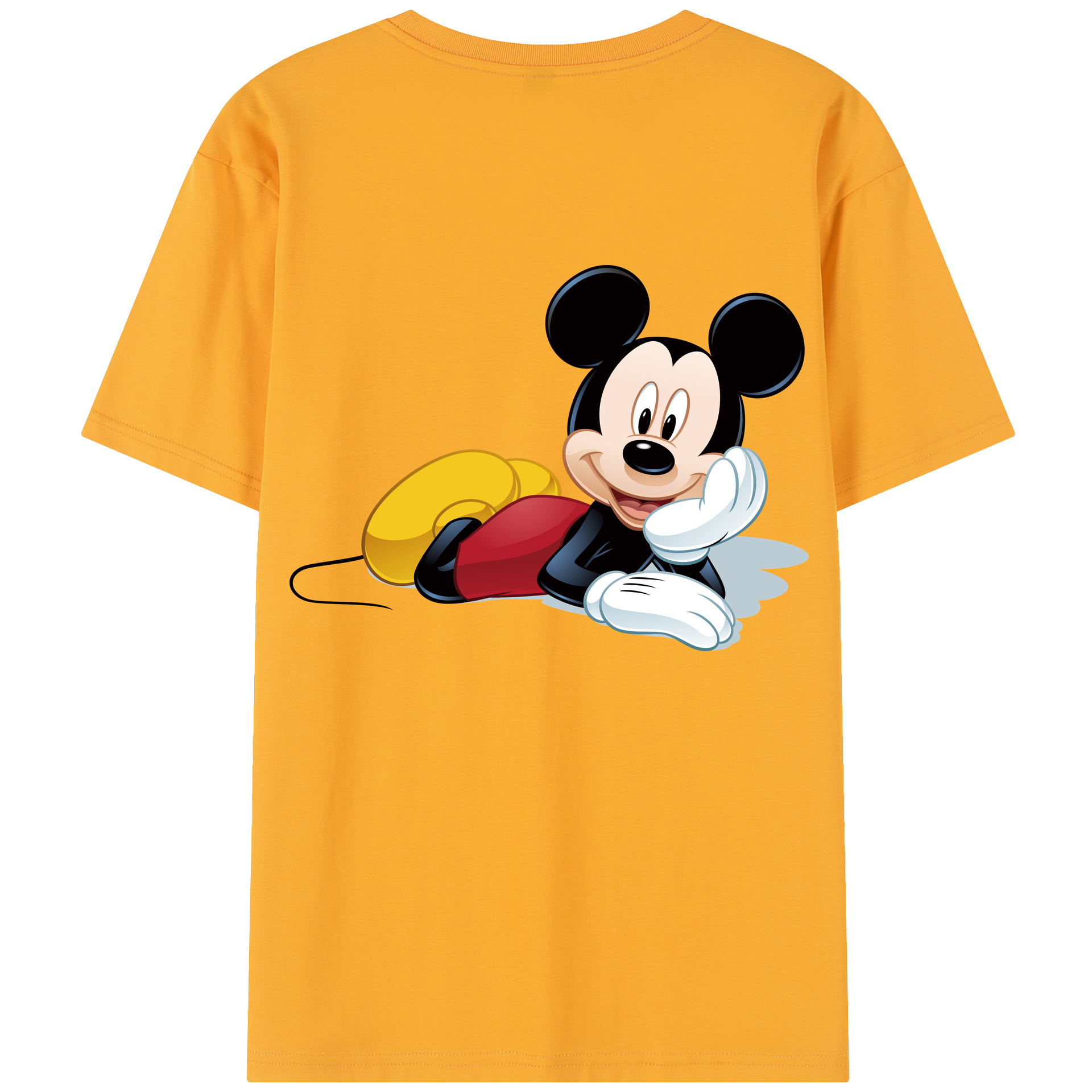 （画像用） ミッキーマウス Mickey Mouse レディース半袖Tシャツ(バックプリント)