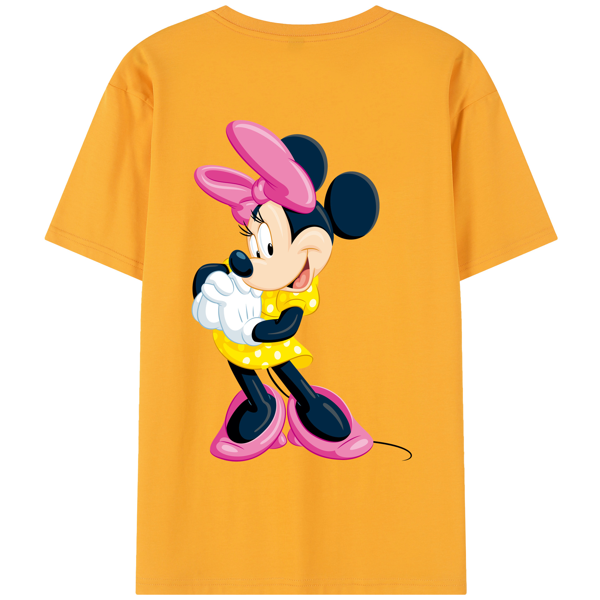 （画像用） ミッキーマウス Mickey Mouse レディース半袖Tシャツ(バックプリント)
