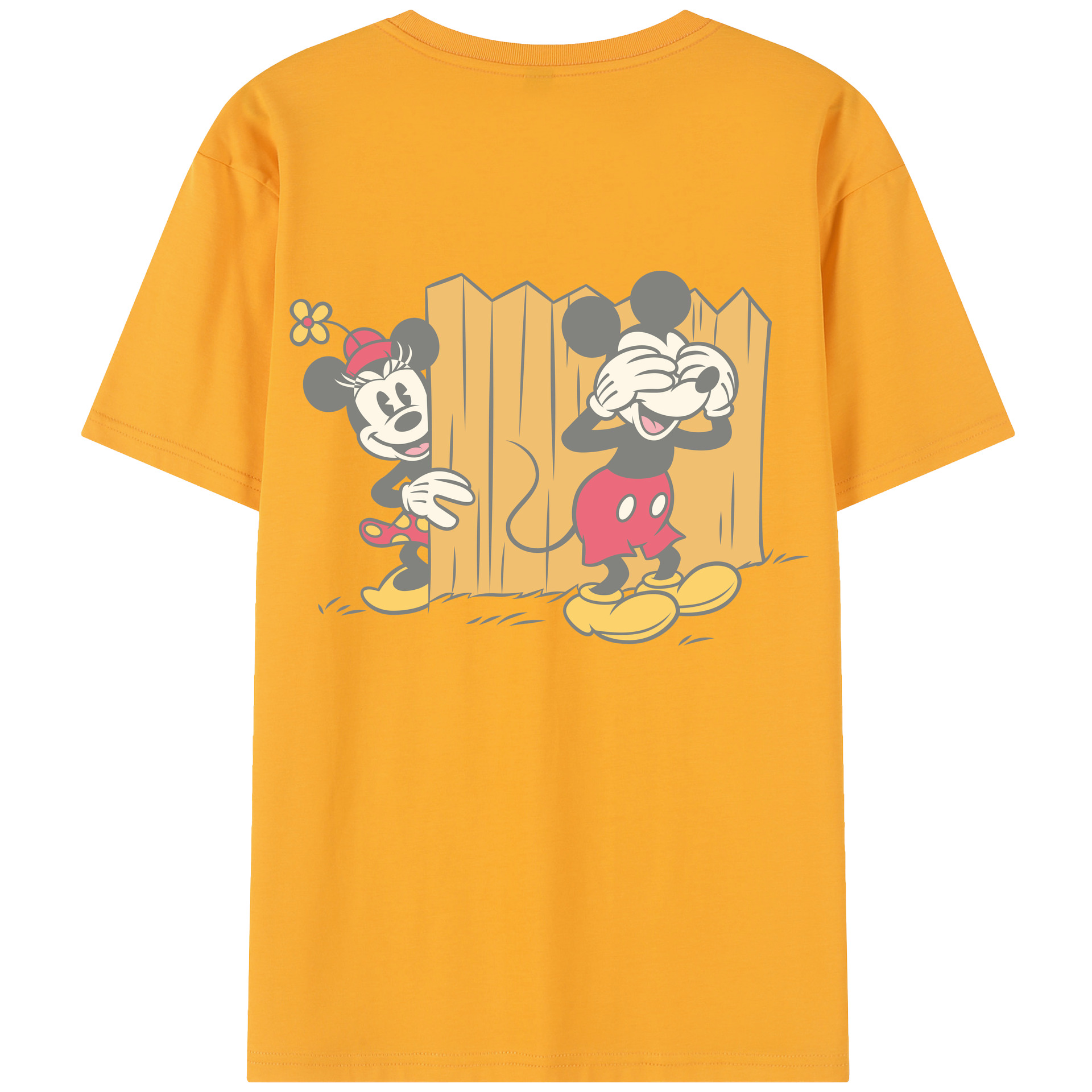 （画像用） ミッキーマウス Mickey Mouse レディース半袖Tシャツ(バックプリント)