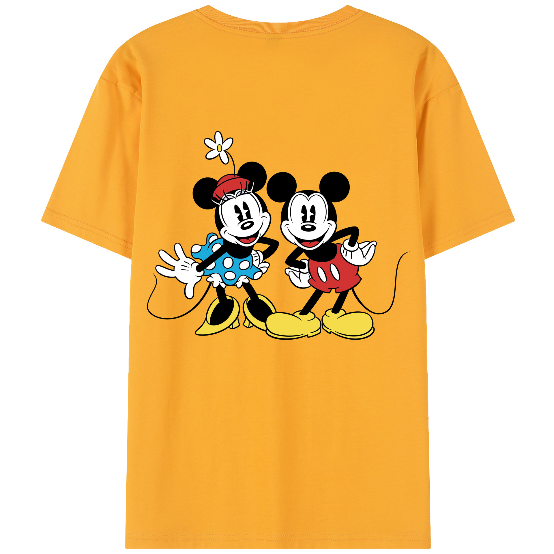 （画像用） ミッキーマウス Mickey Mouse レディース半袖Tシャツ(バックプリント)