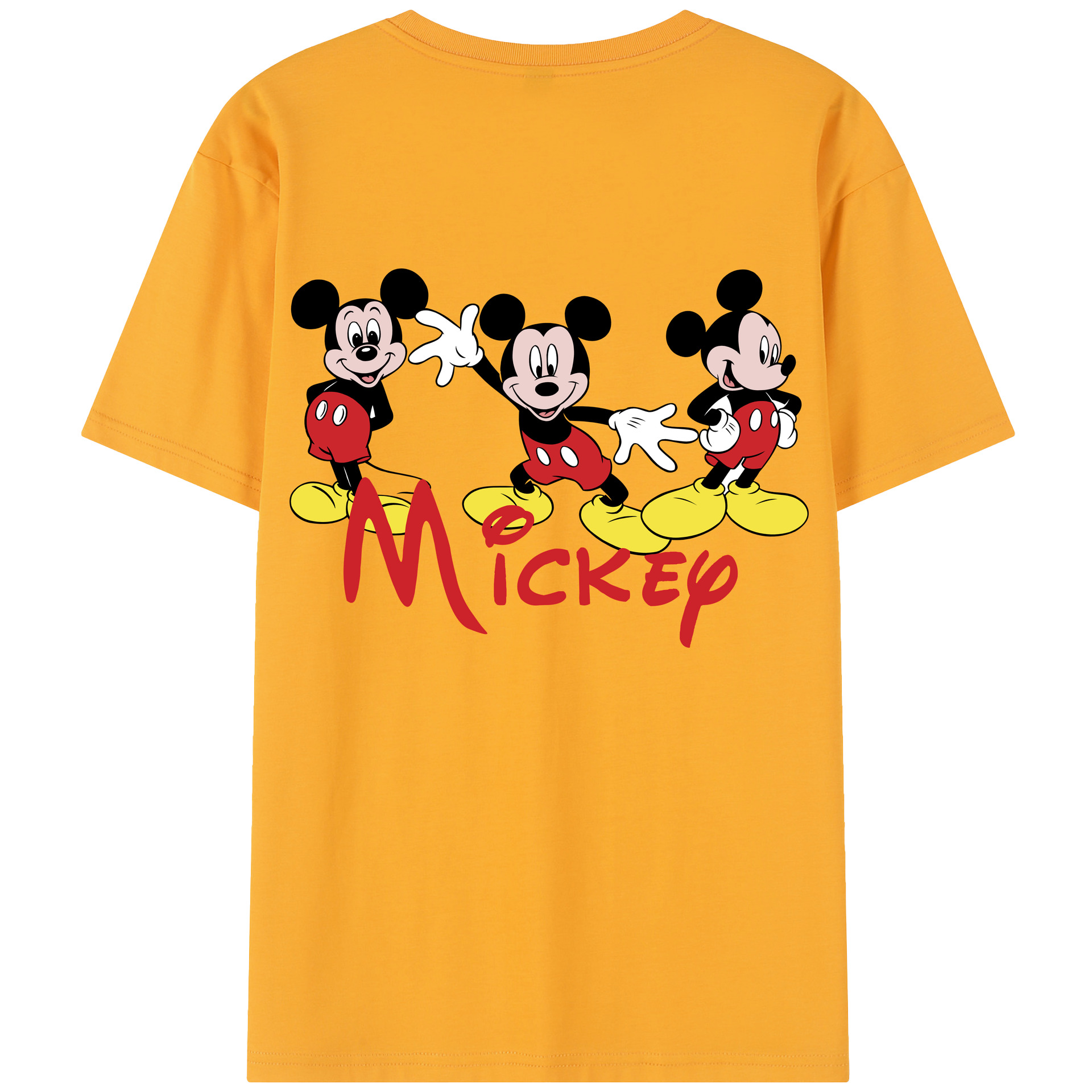 （画像用） ミッキーマウス Mickey Mouse レディース半袖Tシャツ(バックプリント)