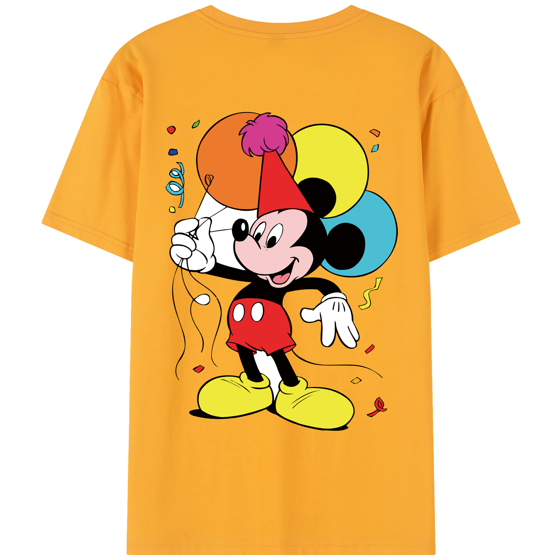 （画像用） ミッキーマウス Mickey Mouse レディース半袖Tシャツ(バックプリント)