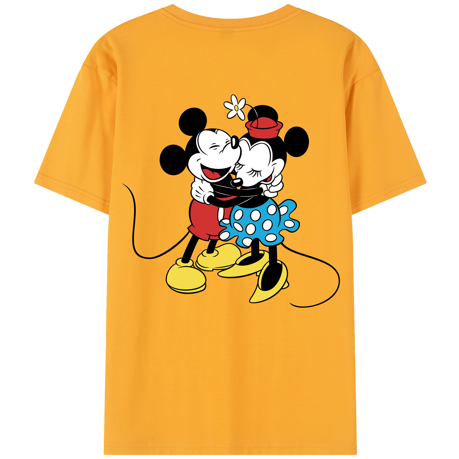 （画像用） ミッキーマウス Mickey Mouse レディース半袖Tシャツ(バックプリント)