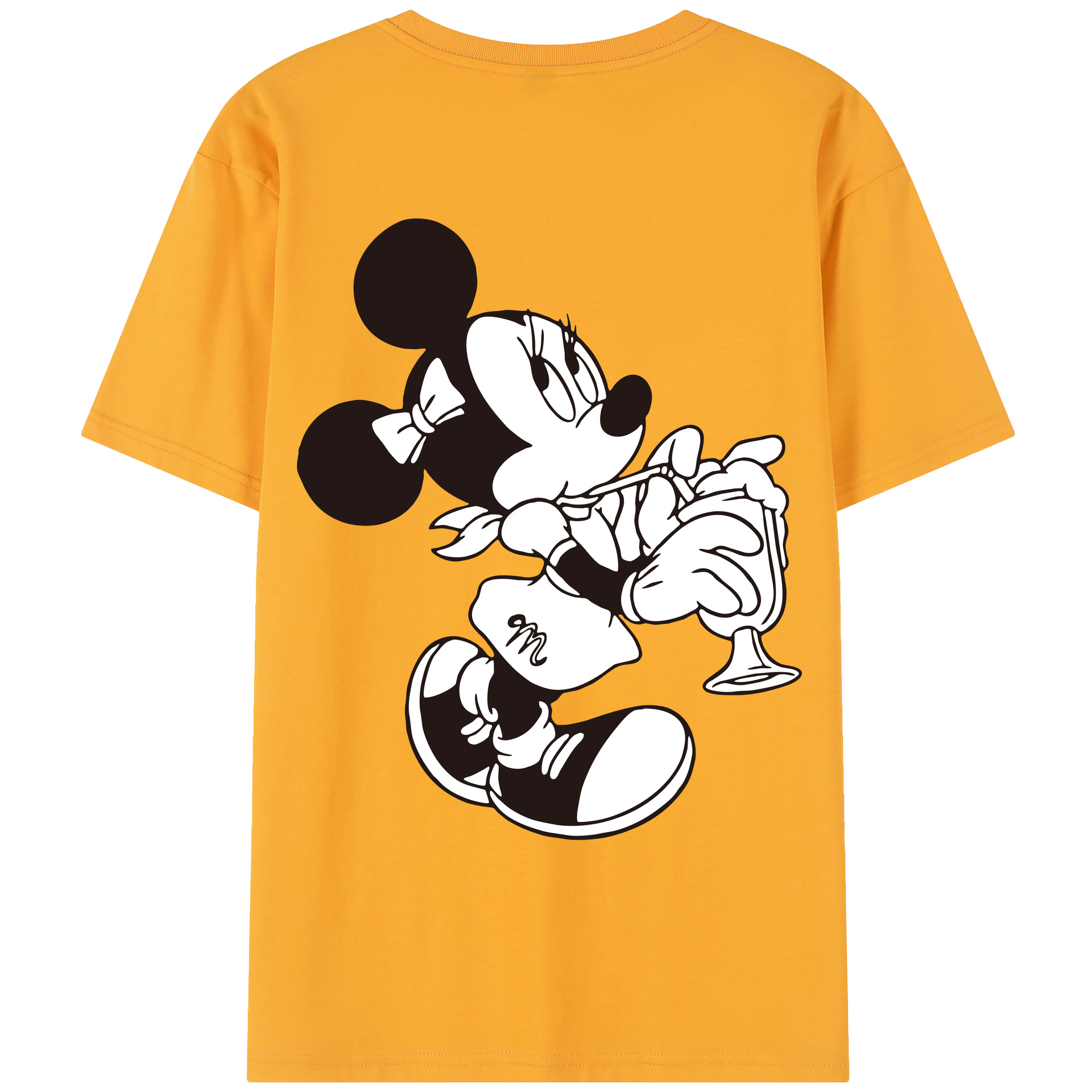 （画像用） ミッキーマウス Mickey Mouse レディース半袖Tシャツ(バックプリント)