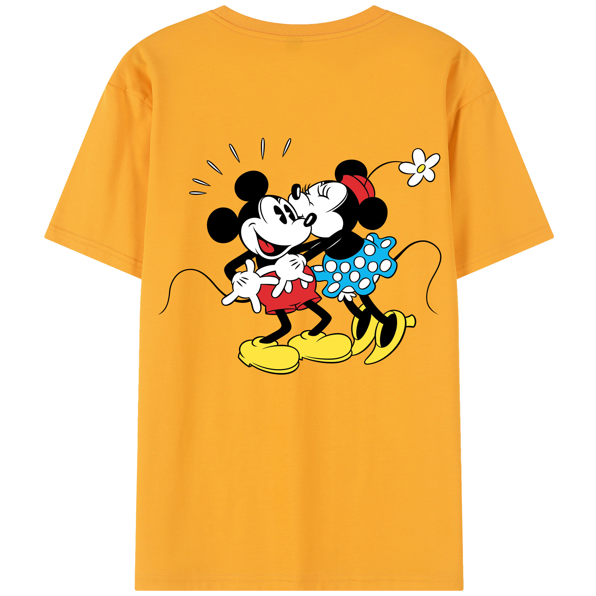 （画像用） ミッキーマウス Mickey Mouse レディース半袖Tシャツ(バックプリント)