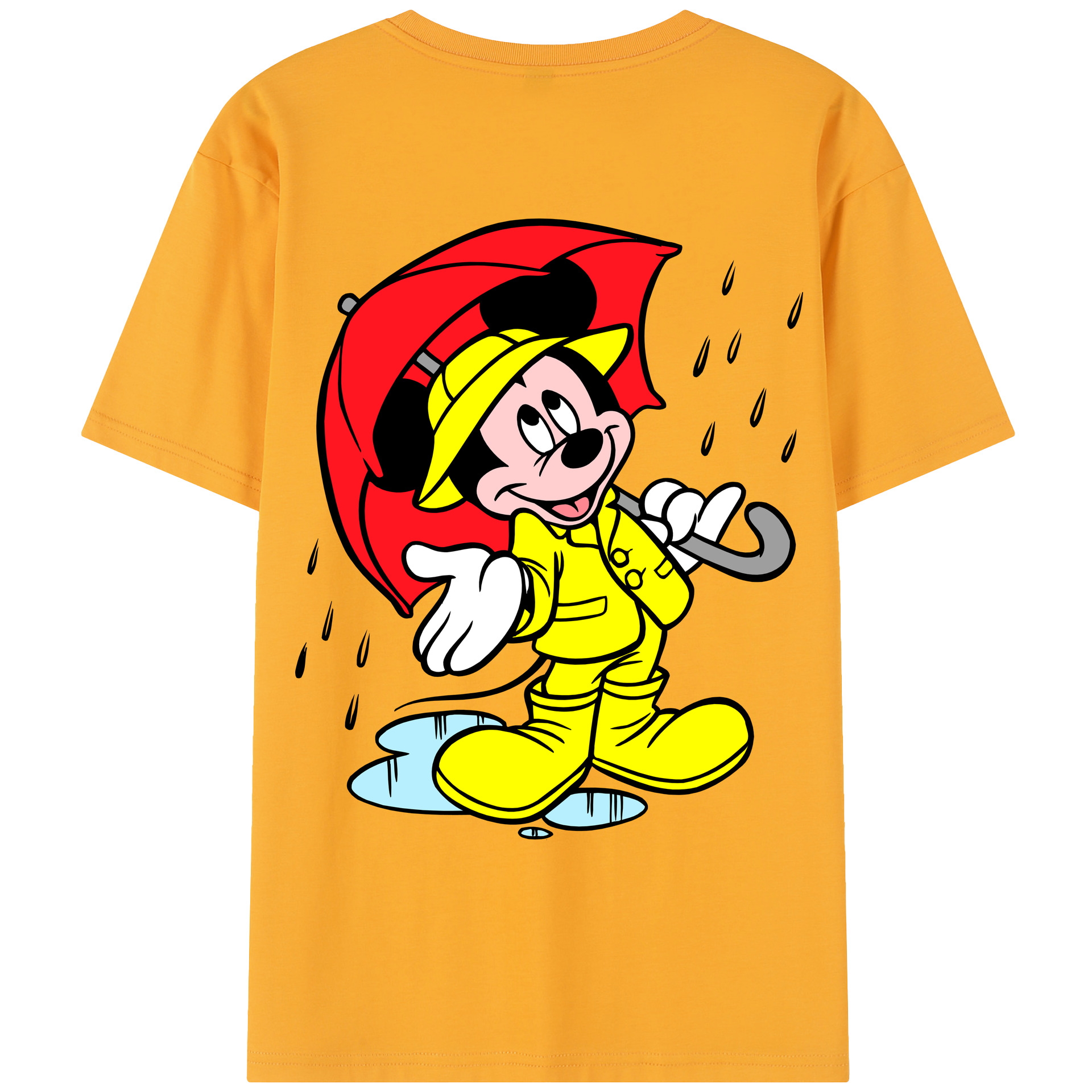 （画像用） ミッキーマウス Mickey Mouse レディース半袖Tシャツ(バックプリント)