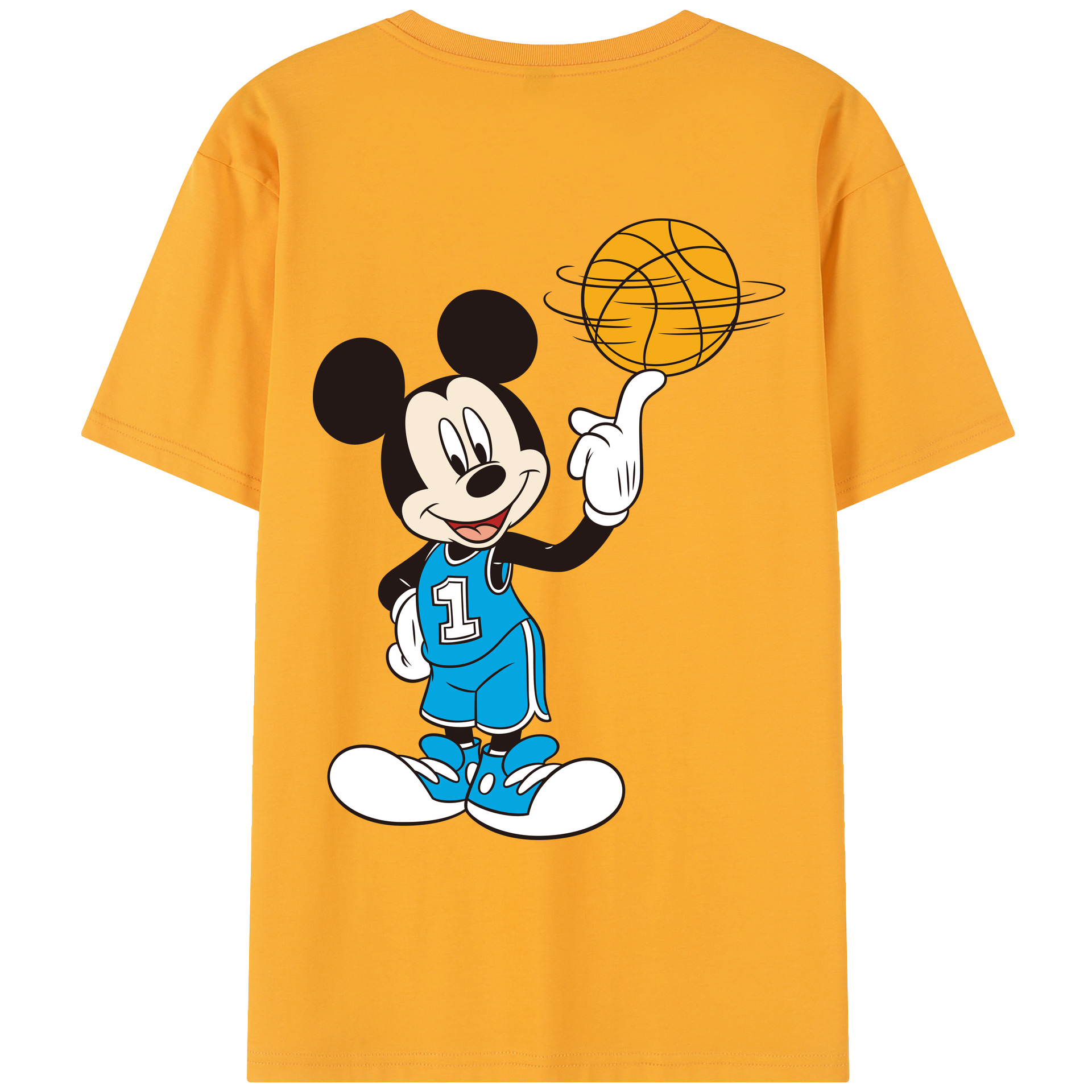 （画像用） ミッキーマウス Mickey Mouse レディース半袖Tシャツ(バックプリント)