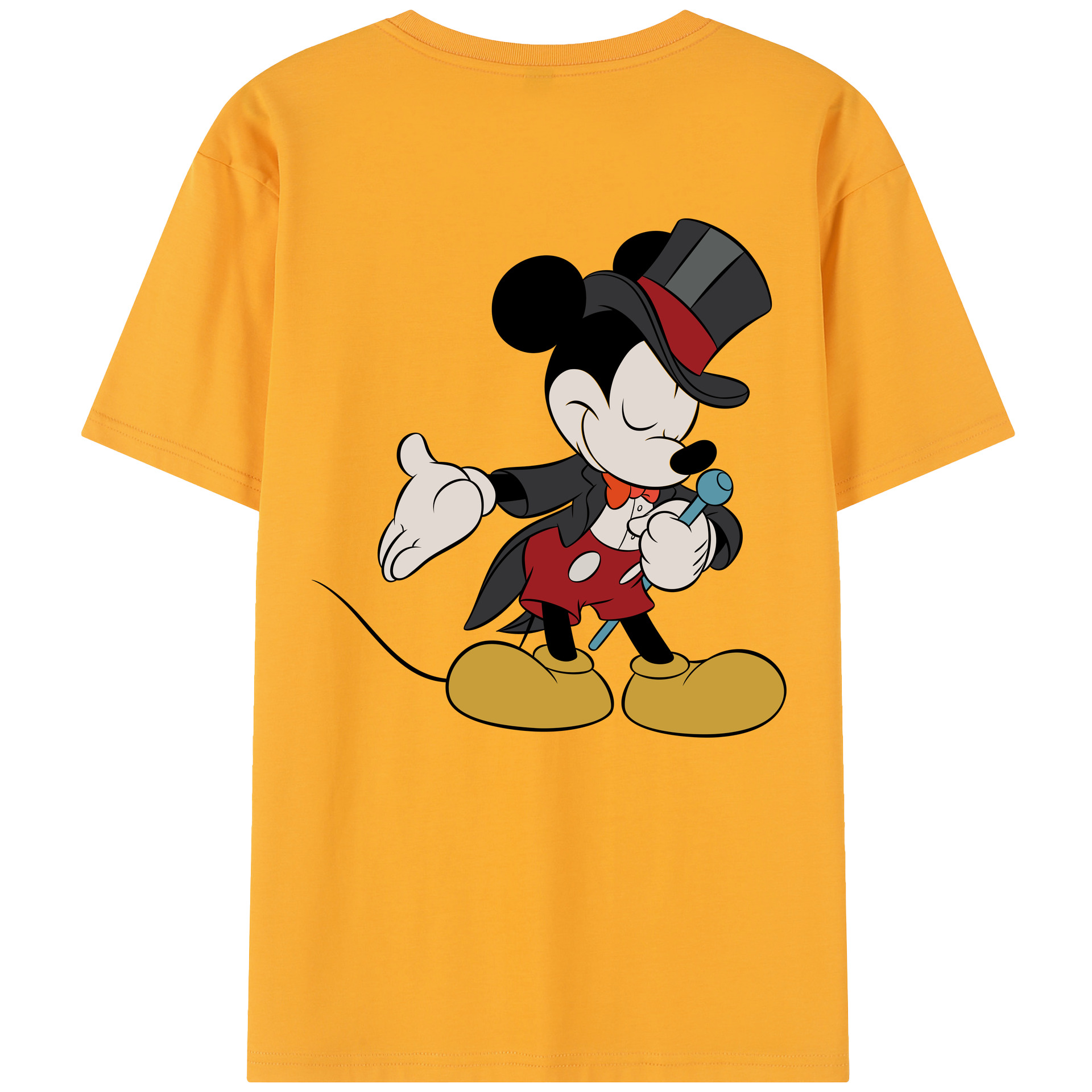（画像用） ミッキーマウス Mickey Mouse レディース半袖Tシャツ(バックプリント)