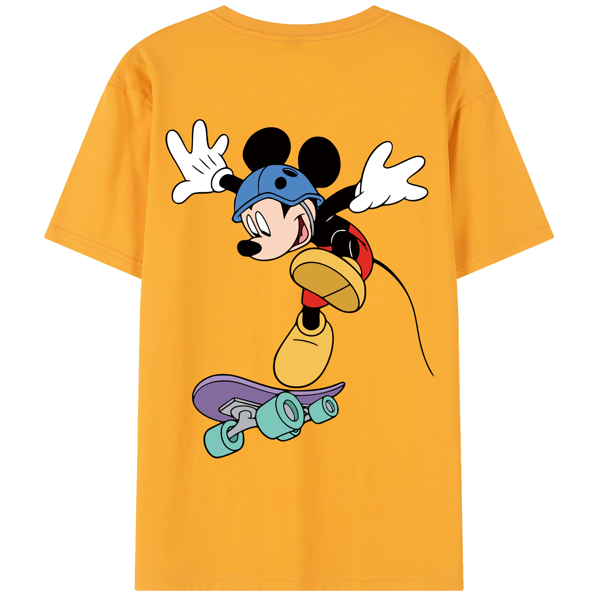 （画像用） ミッキーマウス Mickey Mouse レディース半袖Tシャツ(バックプリント)