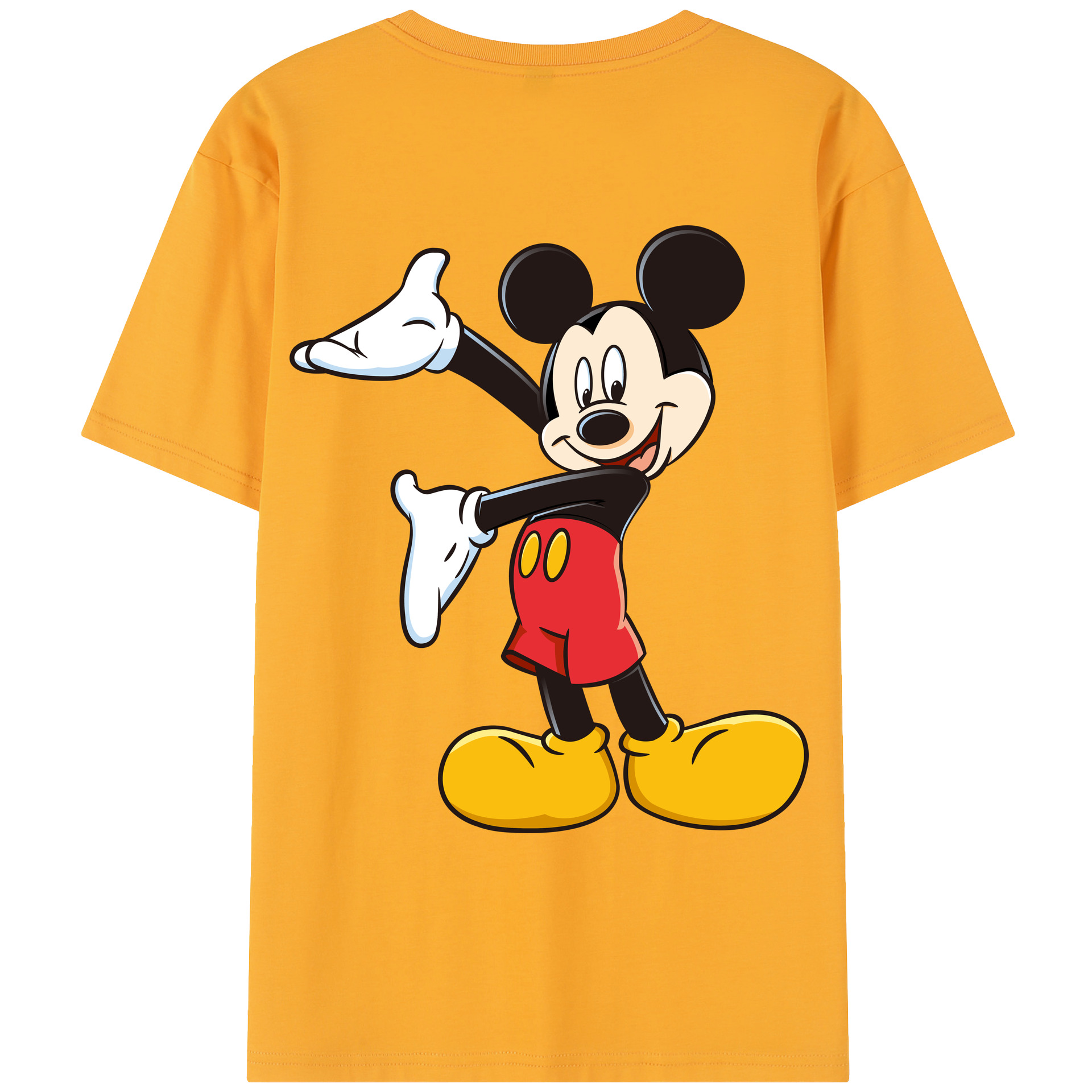 （画像用） ミッキーマウス Mickey Mouse レディース半袖Tシャツ(バックプリント)