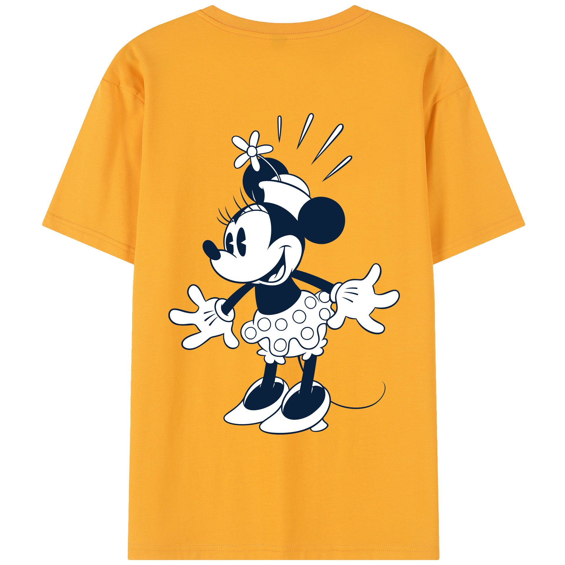 （画像用） ミッキーマウス Mickey Mouse レディース半袖Tシャツ(バックプリント)