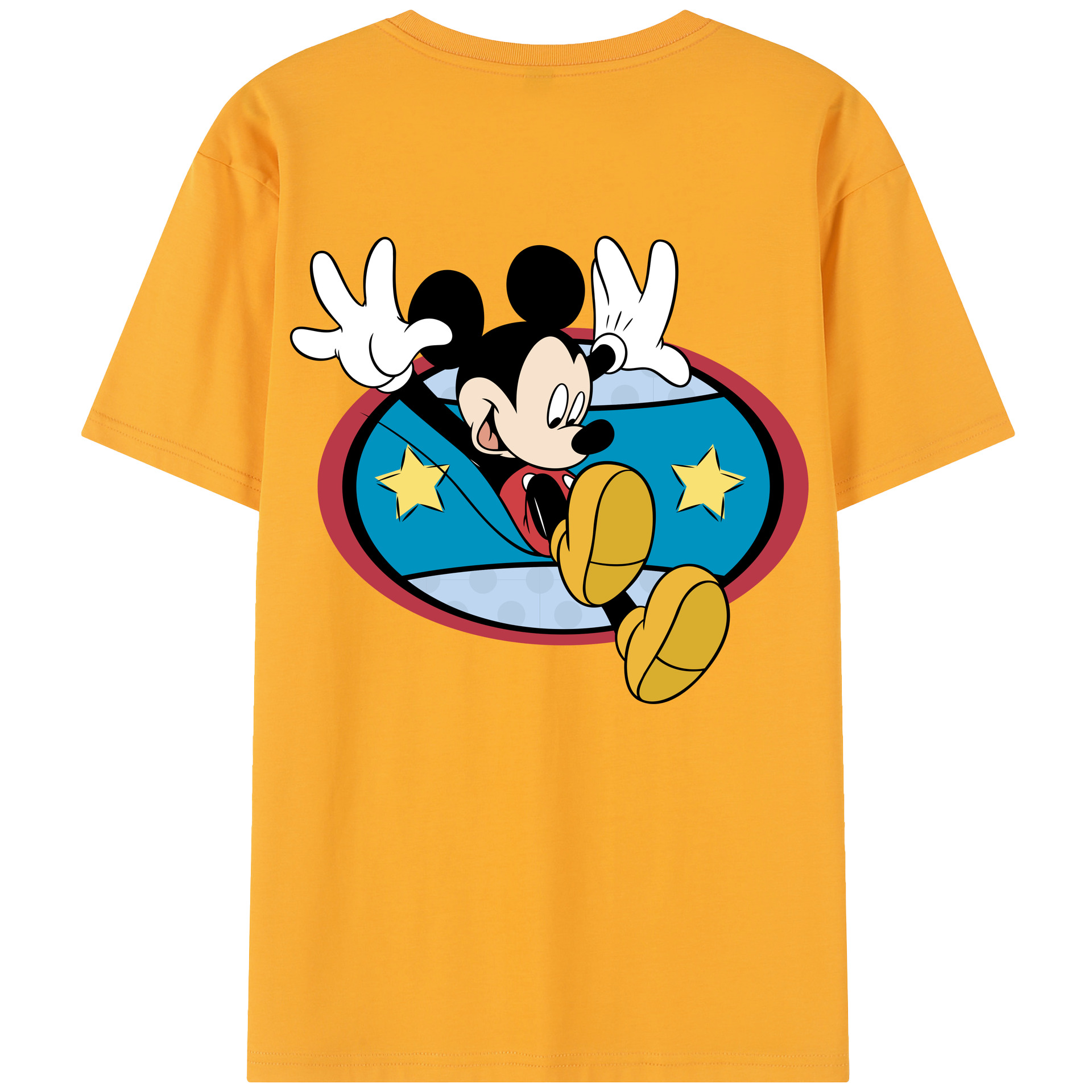 （画像用） ミッキーマウス Mickey Mouse レディース半袖Tシャツ(バックプリント)