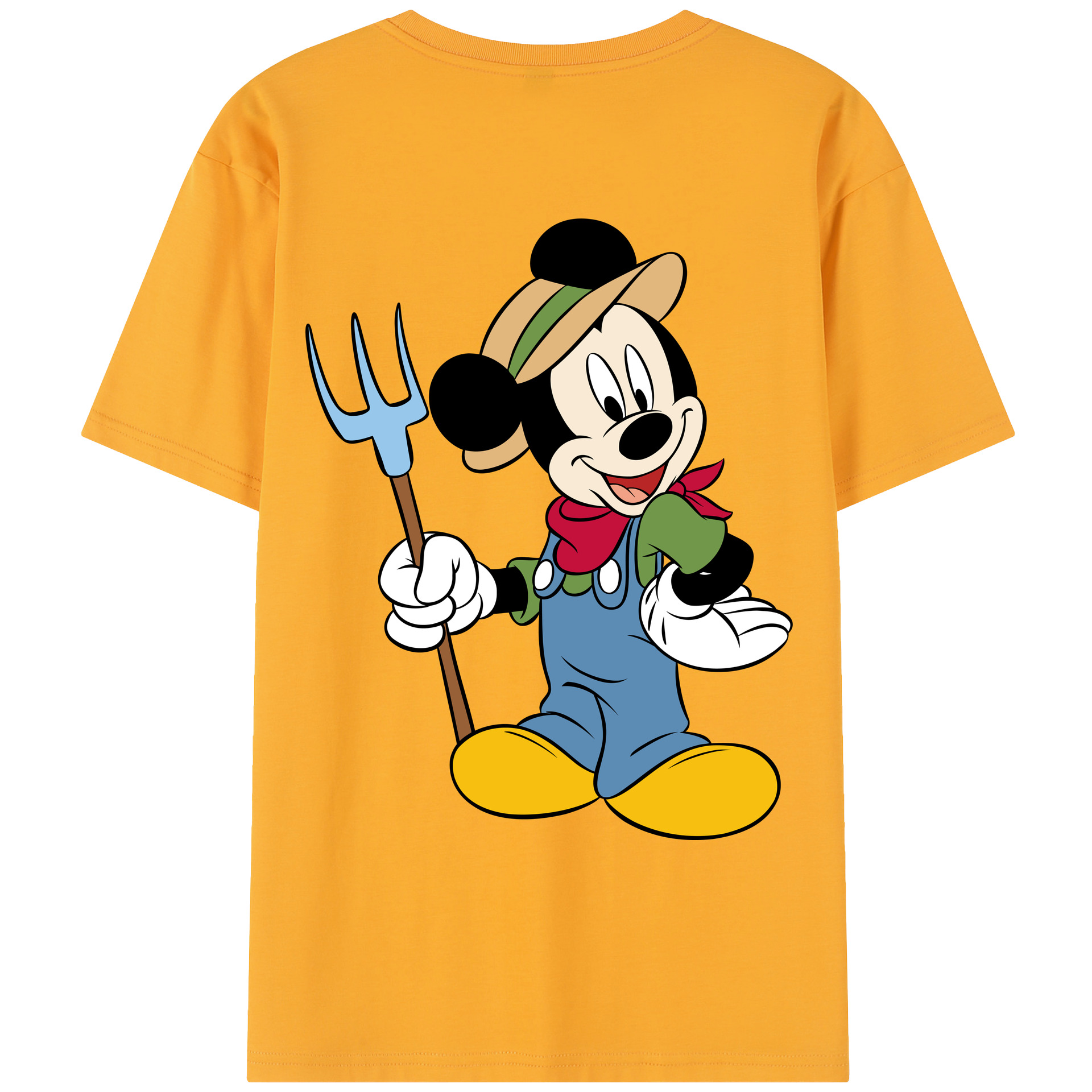 （画像用） ミッキーマウス Mickey Mouse レディース半袖Tシャツ(バックプリント)